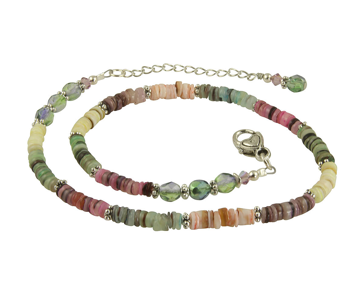 Sunrise Shells Beaded Choker Necklace for Women - Bohemian Beach Jewelry, Handmade Shell Necklace - Perfect for Summer, Festivals, and Beach Vacations