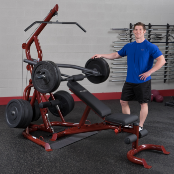 Body Solid GLGS100P4 Corner Leverage Gym - Home Strength Training Equipment for Full Body Workouts | Perfect for Home Gyms & Small Spaces