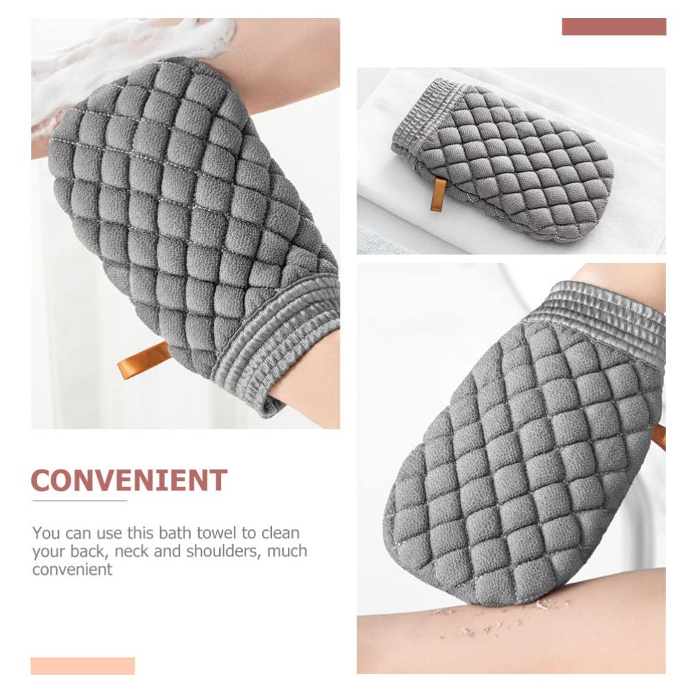 Exfoliating Bath Gloves for Men & Kids - Double Sided Viscose Back Scrubber Towel, Body Massage & Skincare Tool - Perfect for Shower, Spa & Deep Cleansing Exfoliation