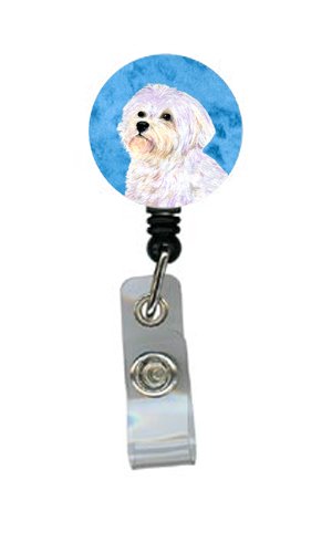 Retractable ID Badge Holder with Clip - Durable Maltese Design for Nurses, Teachers & Office Professionals | Secure & Convenient Badge Reel for Workplaces, Hospitals & Schools