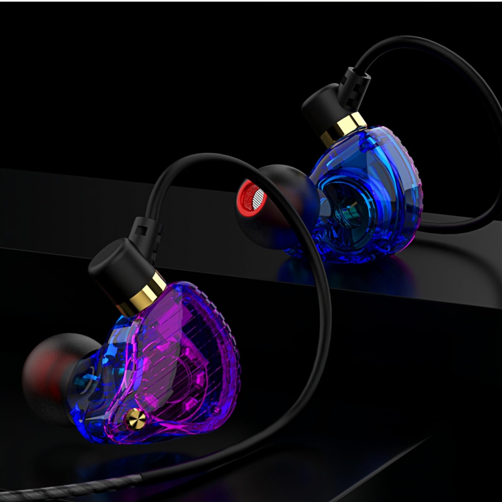 QKZ SK3 Wired Earbuds - HiFi In-Ear Monitor Headphones with 10mm Dynamic Driver, Deep Bass Sound for Gaming & Music | Perfect for Video Editing, Mobile Gaming & Commuting (Colorful)