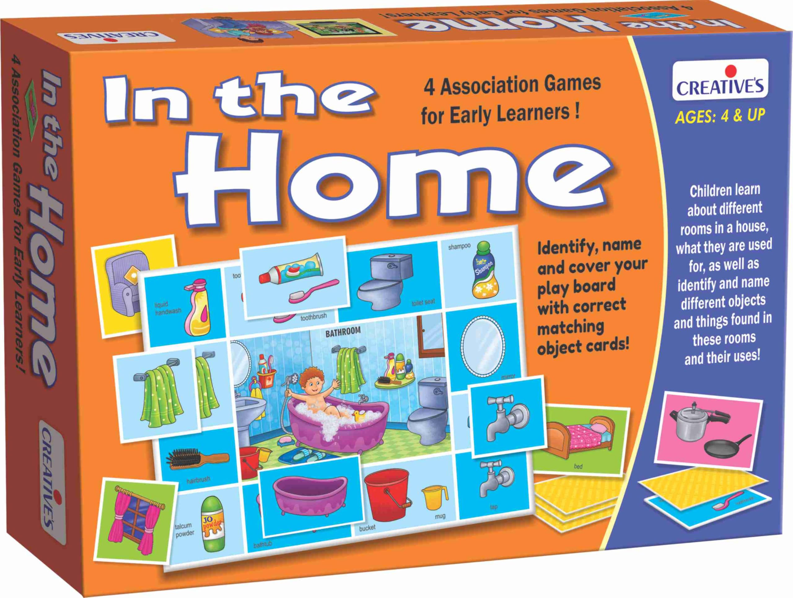 Creative’s in The Home | Kids' Guide to Household Objects | Vocabulary Builder | Tactile & Visual Skills Development | Memory Matching Game & Puzzles for Boys & Girls Ages 4+ | Fun Learning Activities for Bedroom, Playroom & Classroom