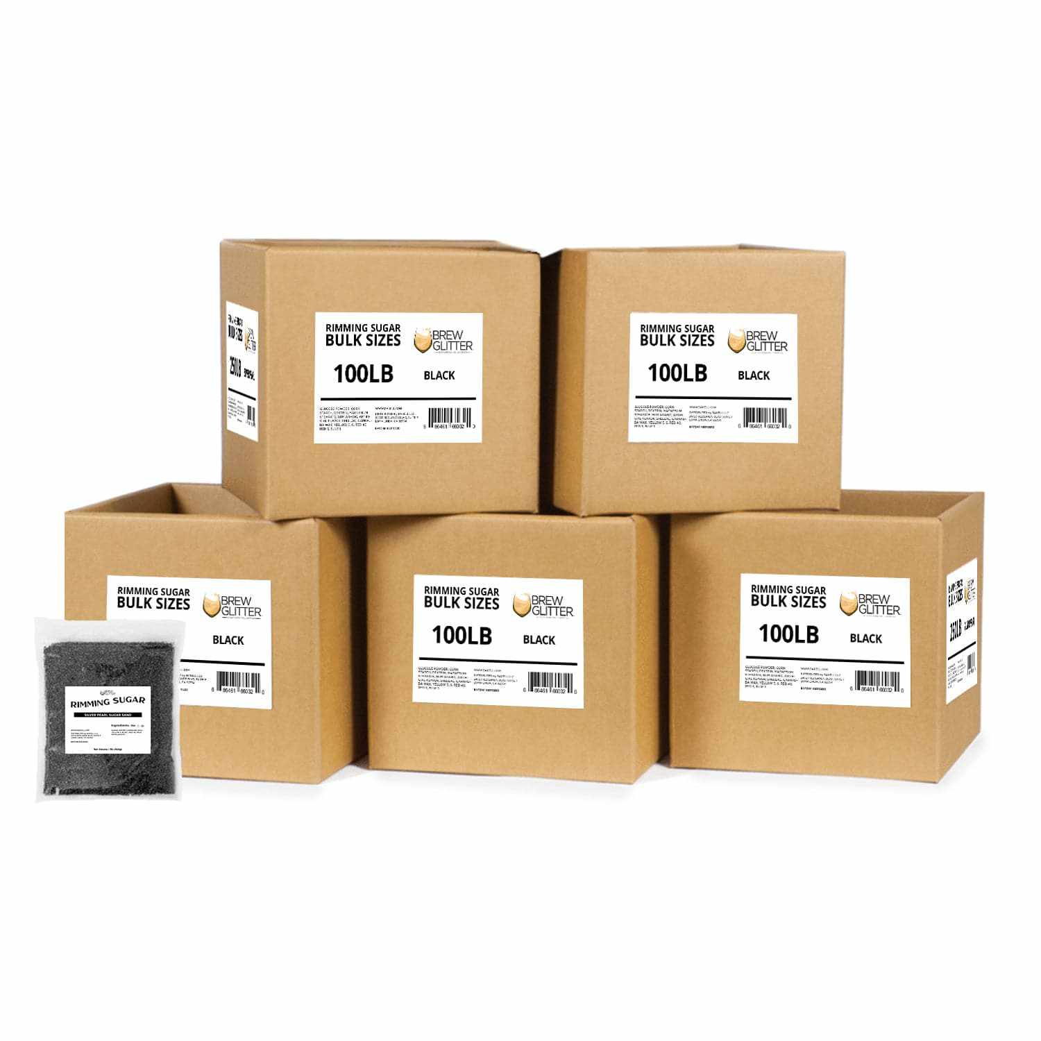 Premium Black Cocktail Rimming Sugar - 8oz, 16oz & 32oz Bulk Sizes for Margaritas, Martinis & Cocktails - Perfect for Parties, Bars & Home Mixology