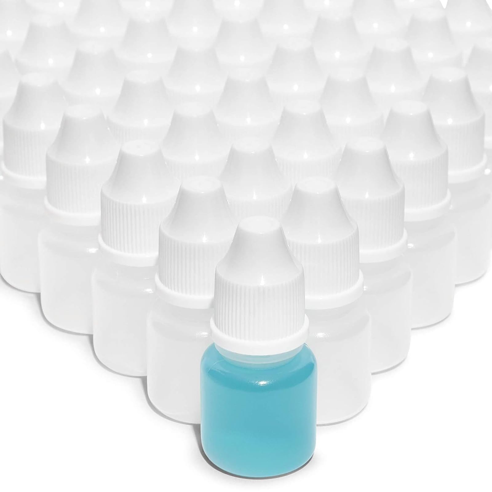Juvale 5ml White Liquid Dropper Bottles with Cap - 50 Pack - Essential Oil, DIY Beauty & Travel-Sized Containers for Aromatherapy, Crafts & More