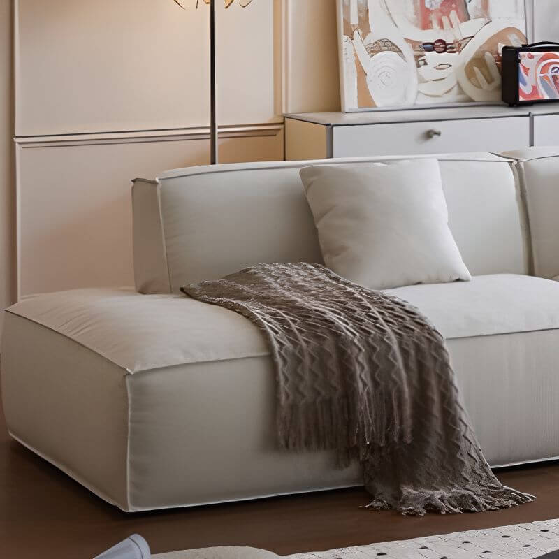 L-Shaped Sectional Sofa with Chaise Lounge - Light Gray 3-Piece Set, Right-Hand Facing, Removable Slipcover - Perfect for Living Room, Family Room & Small Spaces