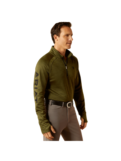 Men's Tek Team 1/2 Zip Sweatshirt - Winter Moss Pullover Fleece Jacket for Outdoor Activities & Casual Wear