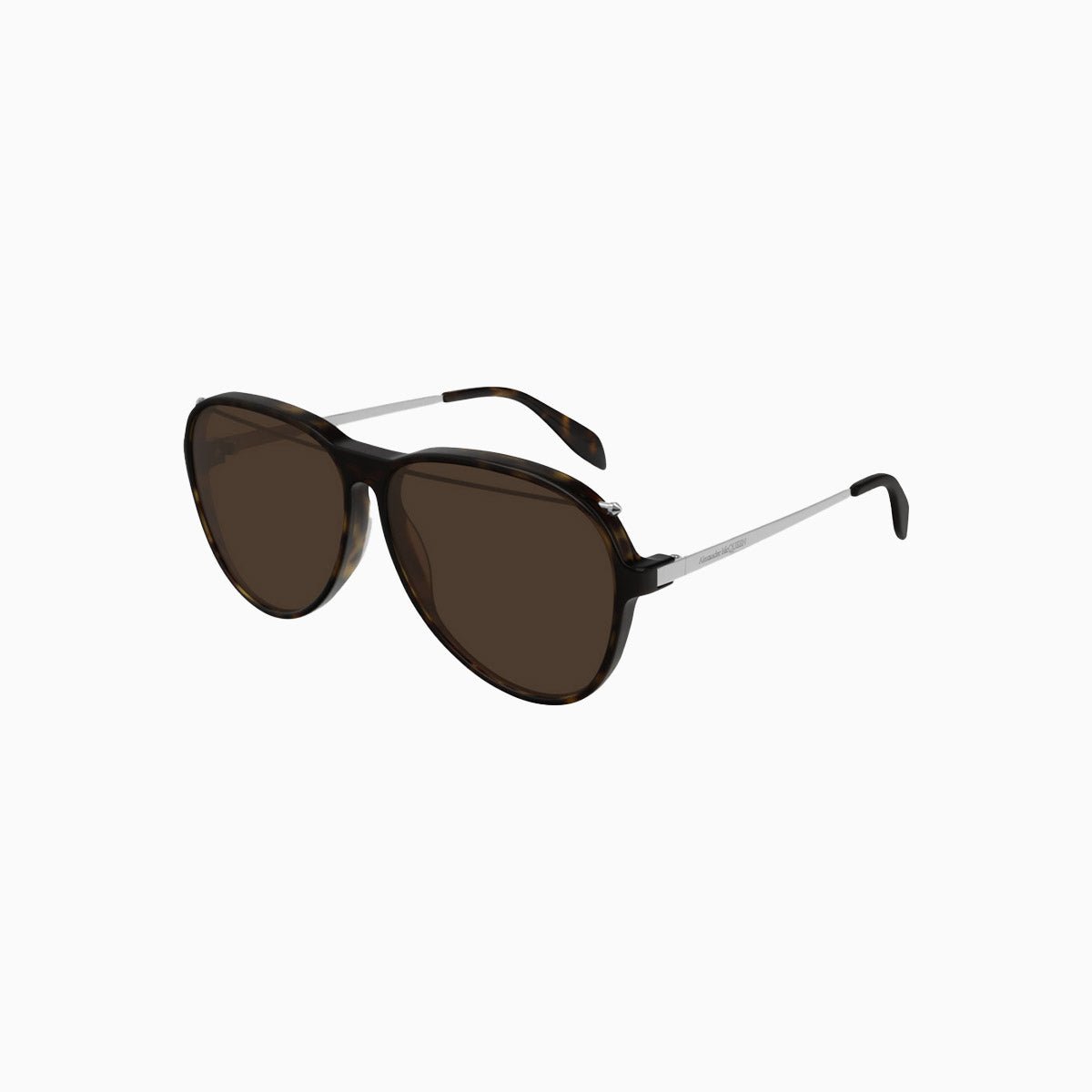 Alexander McQueen Ruthenium Havana Brown Sunglasses for Women - Luxury Designer Shades for Fashion & UV Protection | Perfect for Beach, Driving & Outdoor Activities