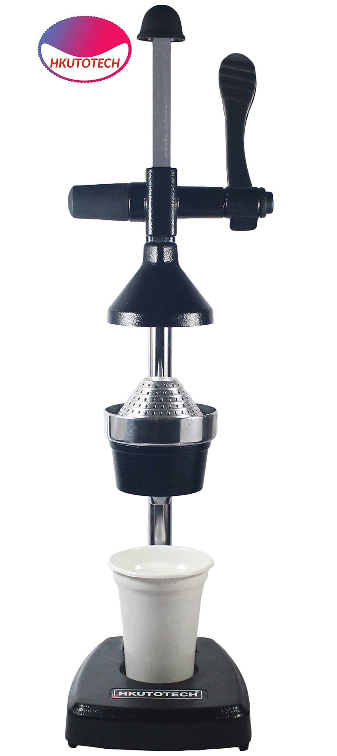 HKUTOTECH Stainless Steel Manual Citrus Juicer - Cold Press Hand Juicer for Oranges, Lemons, Pomegranates & Vegetables - Durable Kitchen Tool for Fresh Juice, Cocktails & Healthy Drinks (Made in India)