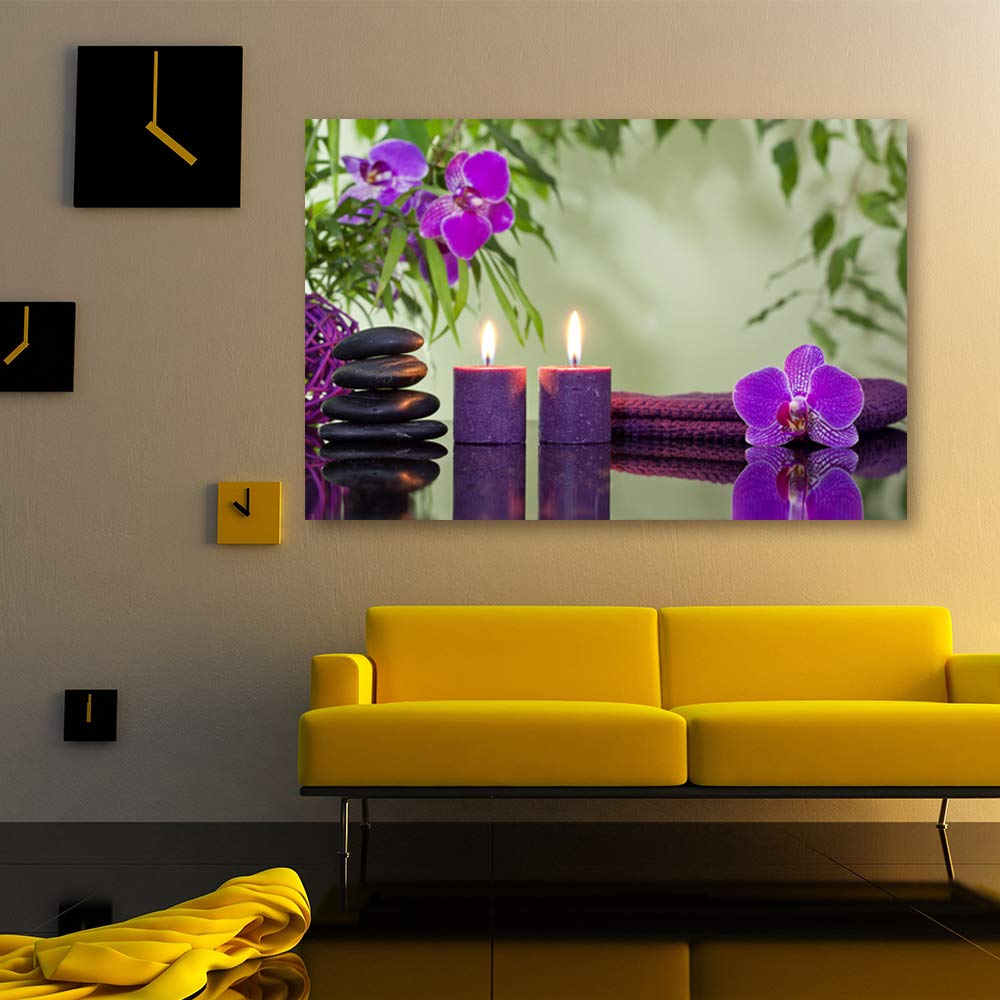 IDEA4WALL Christmas Candles Canvas Wall Art - 32x48 Inch Framed Home Decor Painting for Holiday Celebration | Perfect for Living Room, Bedroom & Office Decor