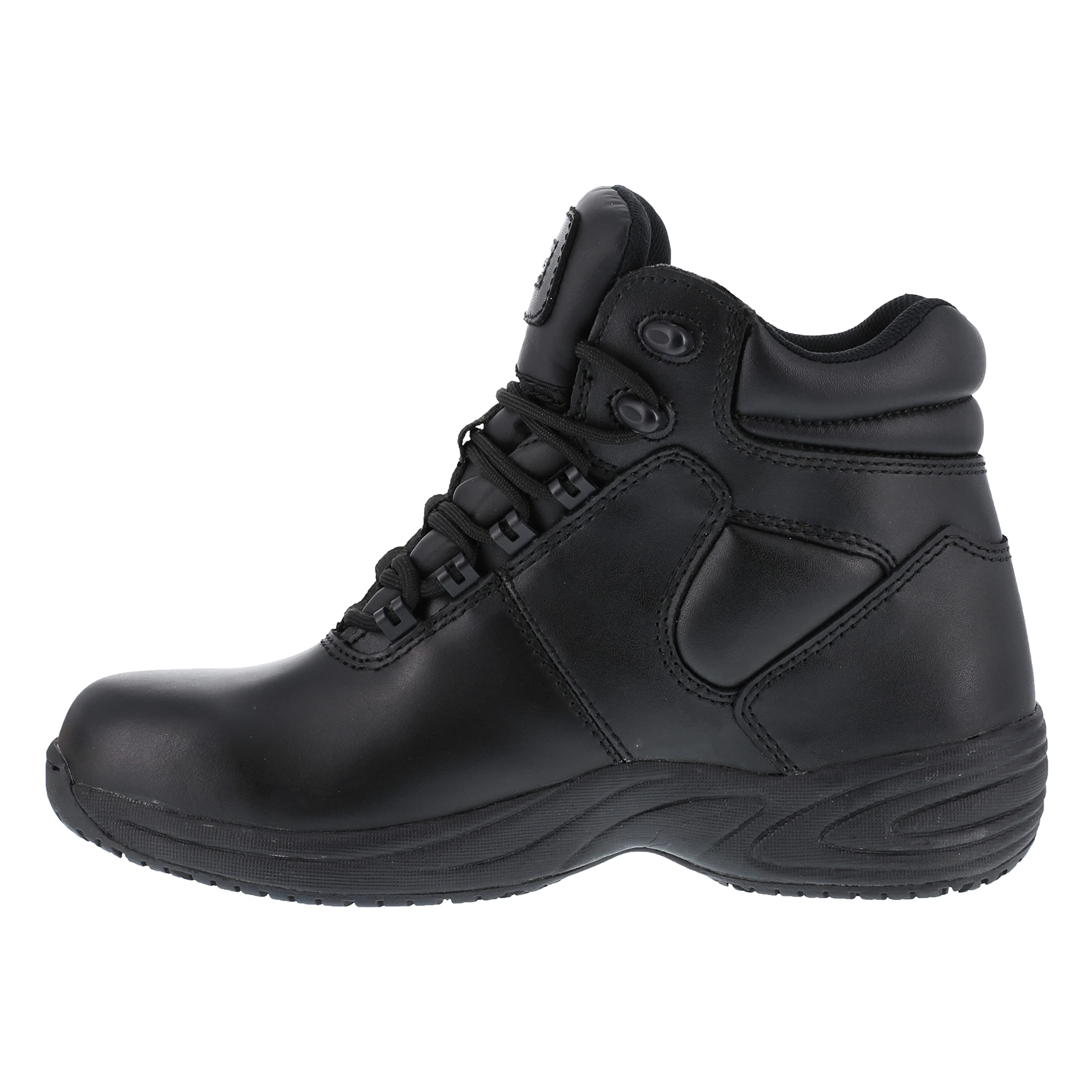 Slip-Resistant Soft Toe Work Safety Shoes for Men - Black | Comfortable & Durable Non-Slip Work Boots for Construction, Warehouse & Outdoor Jobs