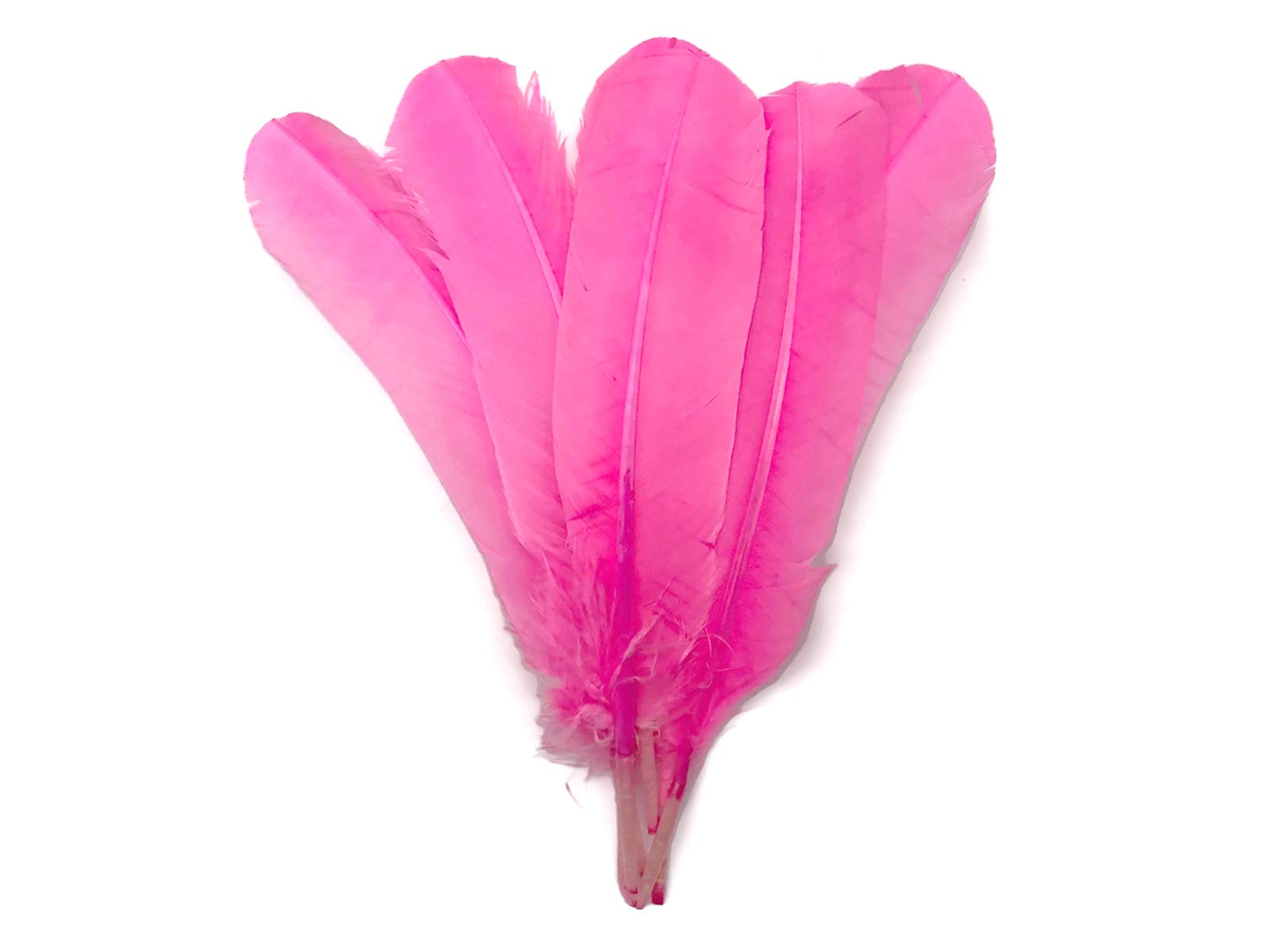 1 Lb. Pink Turkey Tom Rounds Secondary Wing Quill Feathers - Bulk Wholesale Craft Supplies for Halloween Decorations, Costume Accessories & DIY Projects | Moonlight Feather