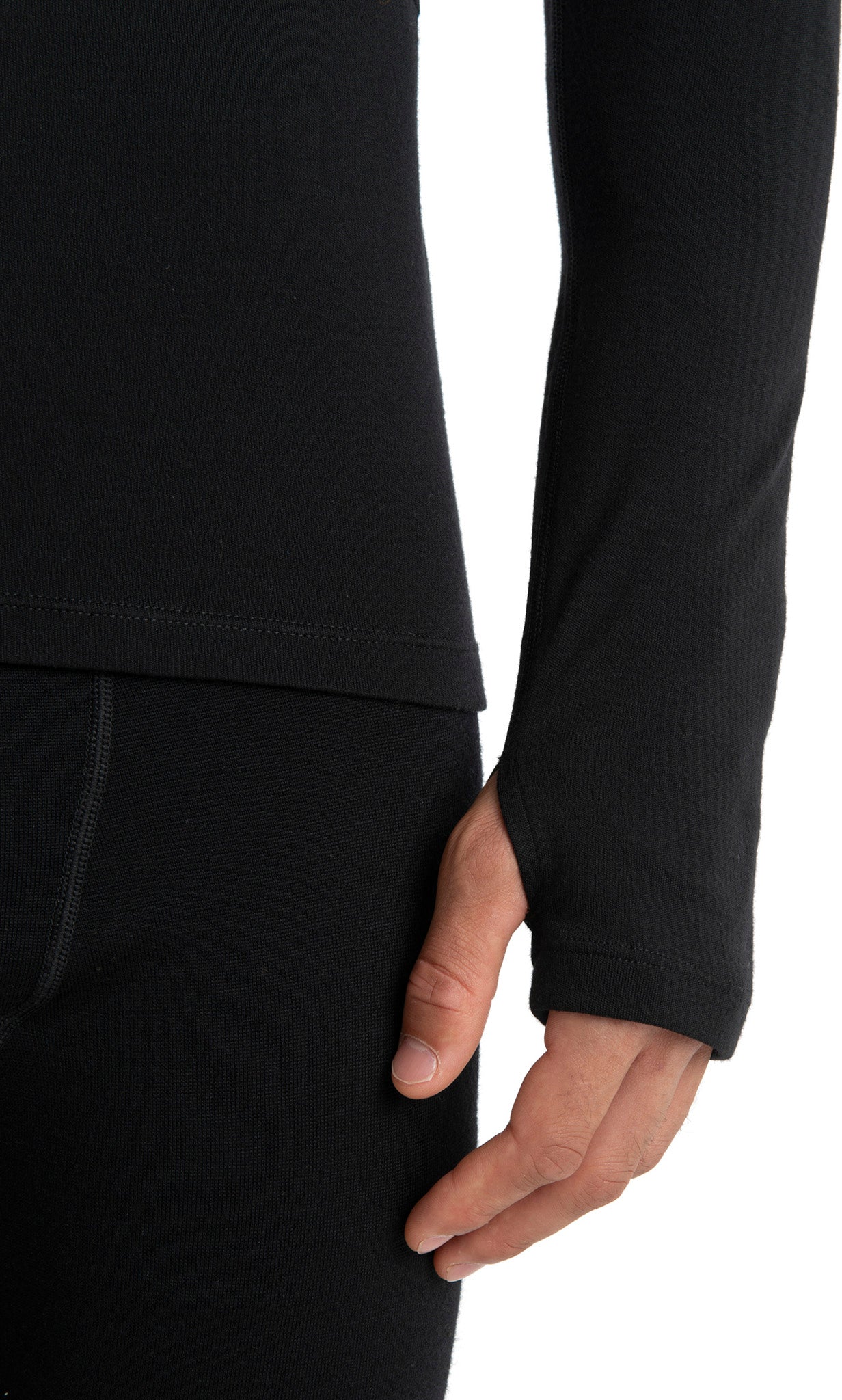 300 MerinoFine Polar Long Sleeve Half Zip Thermal Top for Men - Warm Base Layer for Skiing, Hiking & Winter Outdoor Activities