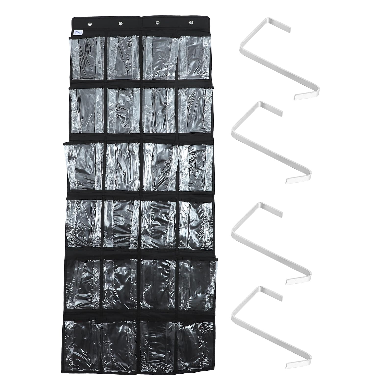 iplusmile Over Door Hanging Shoe Organizer - 24 Pockets Closet Storage Bag for Shoes, Accessories & Toys | Space Saving Solution for Bedroom, Closet & Dorm Room Organization