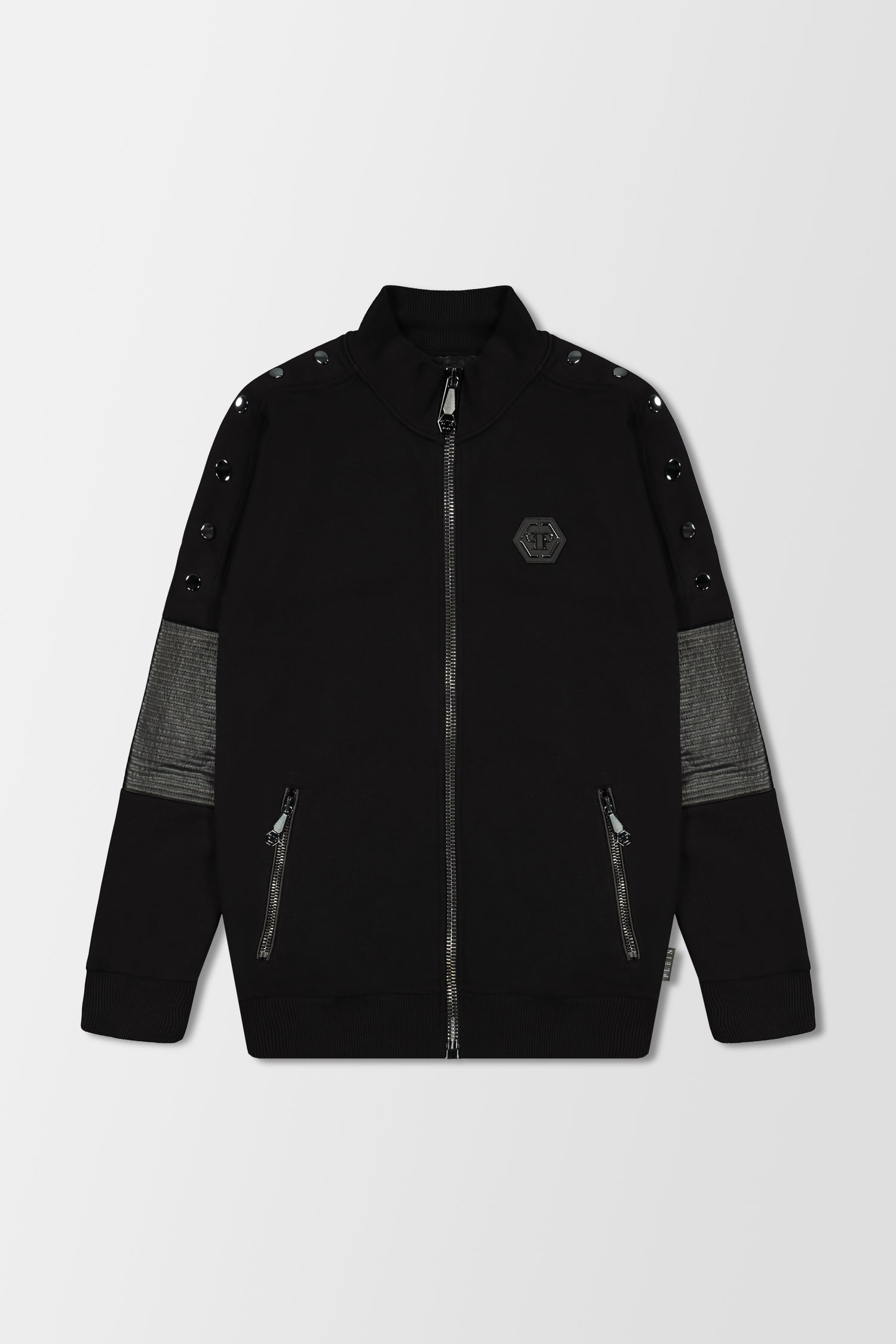 Philipp Plein Black Statement Jogging Jacket - Stylish Men's Running Jacket for Gym & Outdoor Workouts - Perfect for Jogging, Fitness & Casual Wear