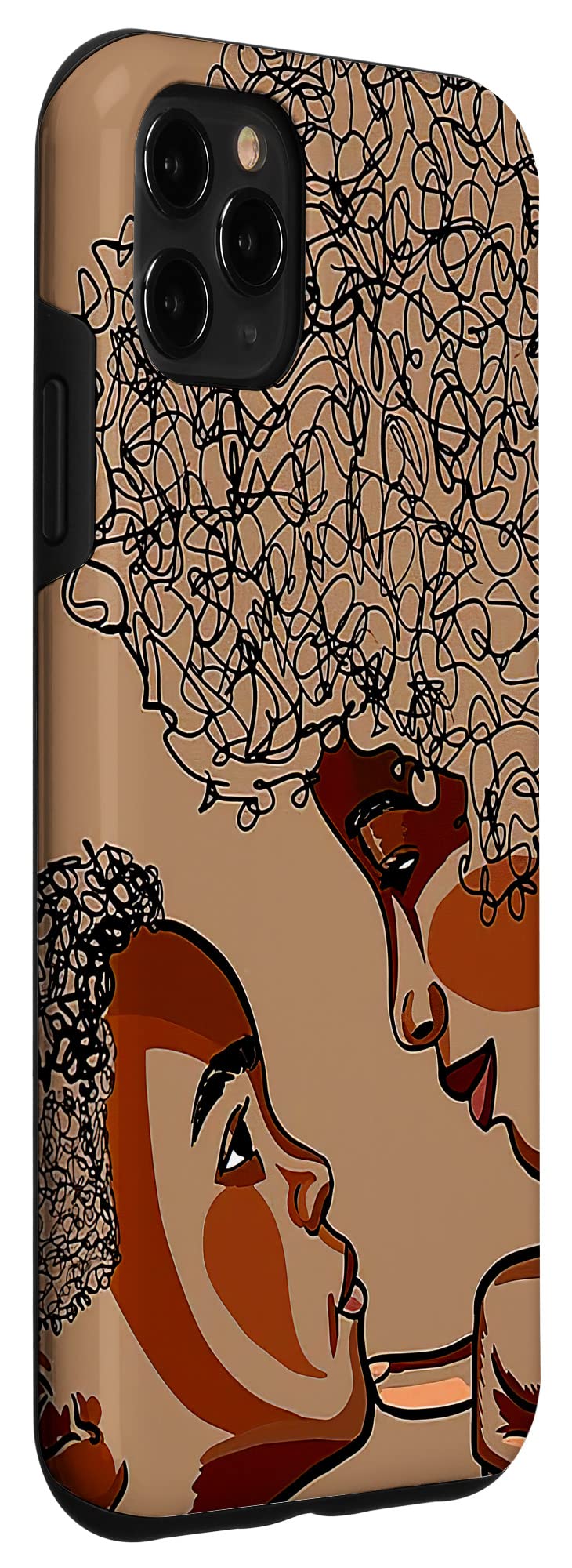iPhone 11 Pro Max Case - Premium Black Mother and Son Design | Durable Protective Cover for iPhone 11 Pro Max | Perfect for Family Photos, Daily Use & Gift Giving