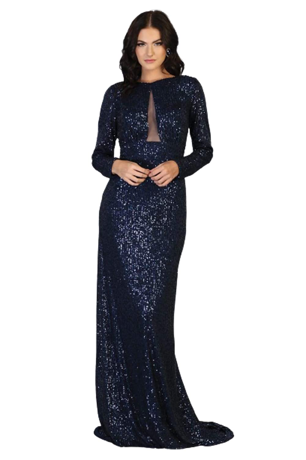 Elegant Red Carpet Sequined Formal Evening Gown for Women - Perfect for Prom, Gala, Wedding & Special Occasions