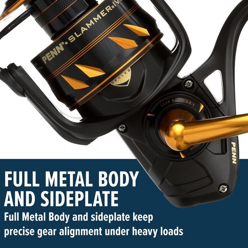 Penn Slammer IV Spinning Reels - Saltwater Fishing Reel with Sealed Body & HT-100 Drag System | Best for Offshore, Surf & Pier Fishing