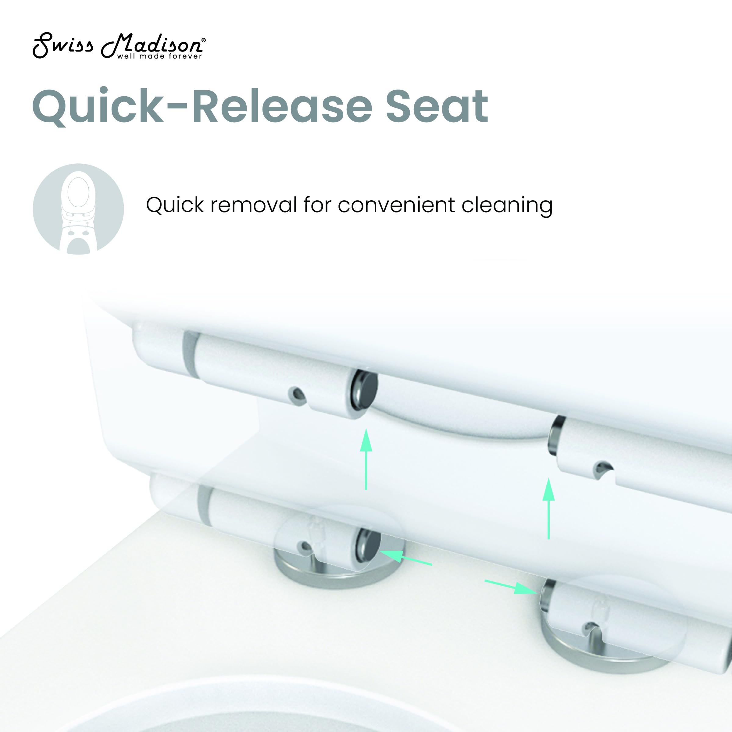 Clichy One-Piece Elongated Toilet with Side Flush | 1.28 GPF Water Efficient | Perfect for Small Bathrooms & Modern Homes