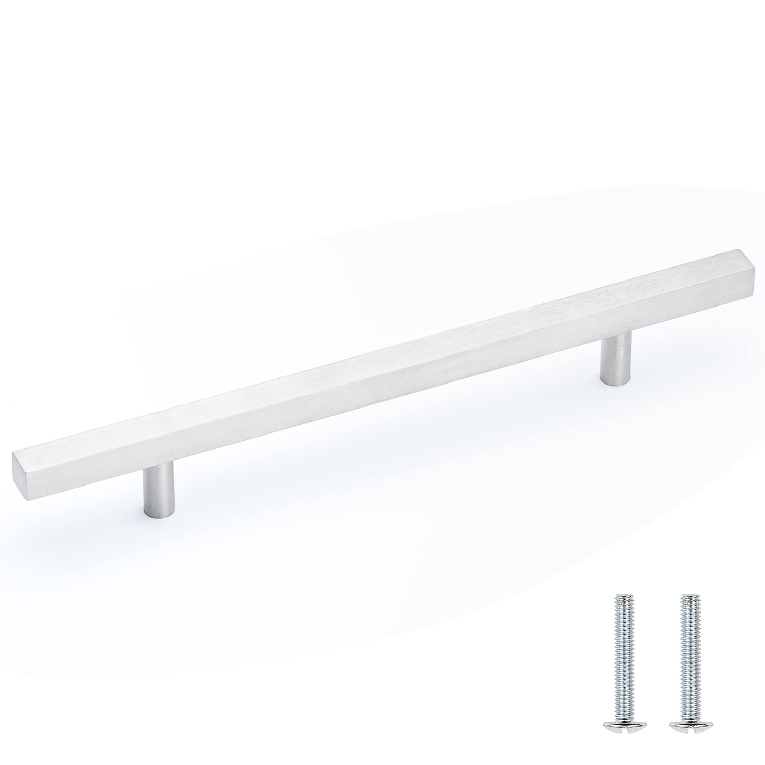 25 Pack Stainless Steel Square Pull Bar Handles for Kitchen Cabinets & Drawers - 12 Inch Modern Hardware - Perfect for Home Renovation & DIY Projects