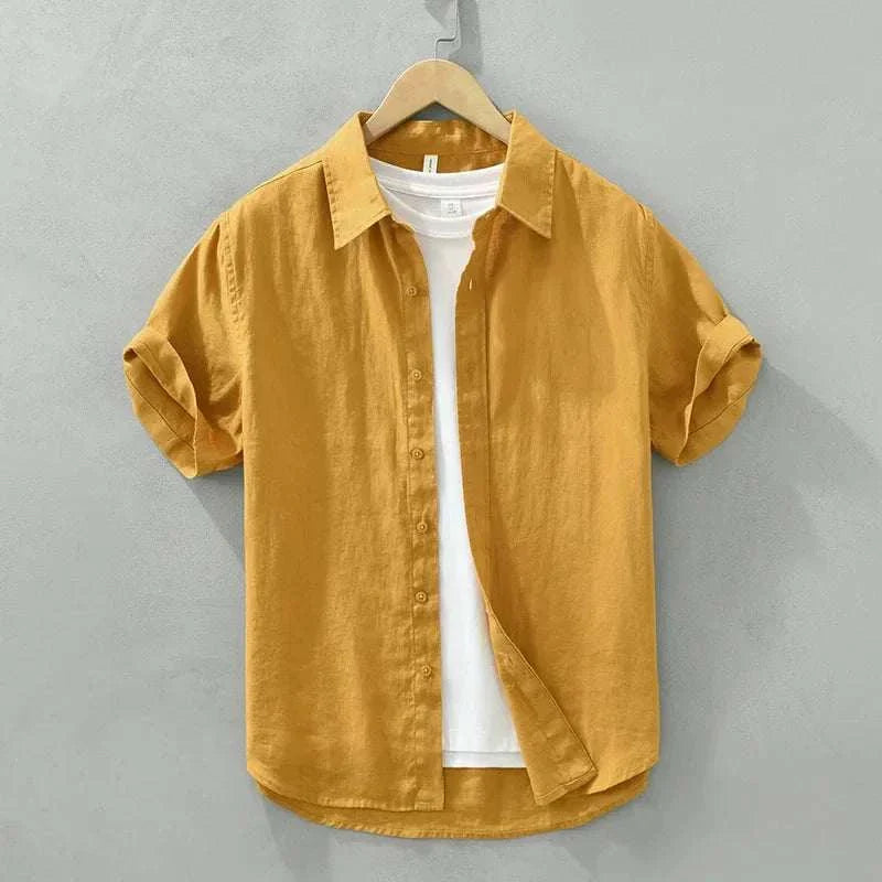 Antonio's Men's Loose Fit Short Sleeve Summer Shirt - Breathable Casual Button Down for Beach, Vacation & Outdoor Activities