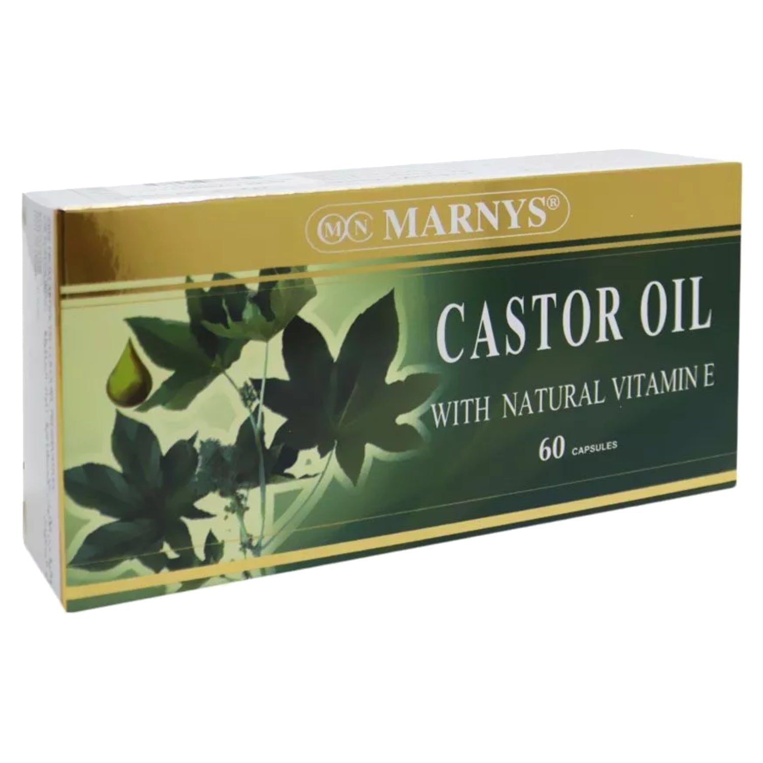 Marnys Castor Oil Capsules - 60 Softgels for Hair Growth, Eyelash & Eyebrow Enhancement | Natural Beauty Supplement for Skin & Nail Care | Perfect for Daily Wellness Routine