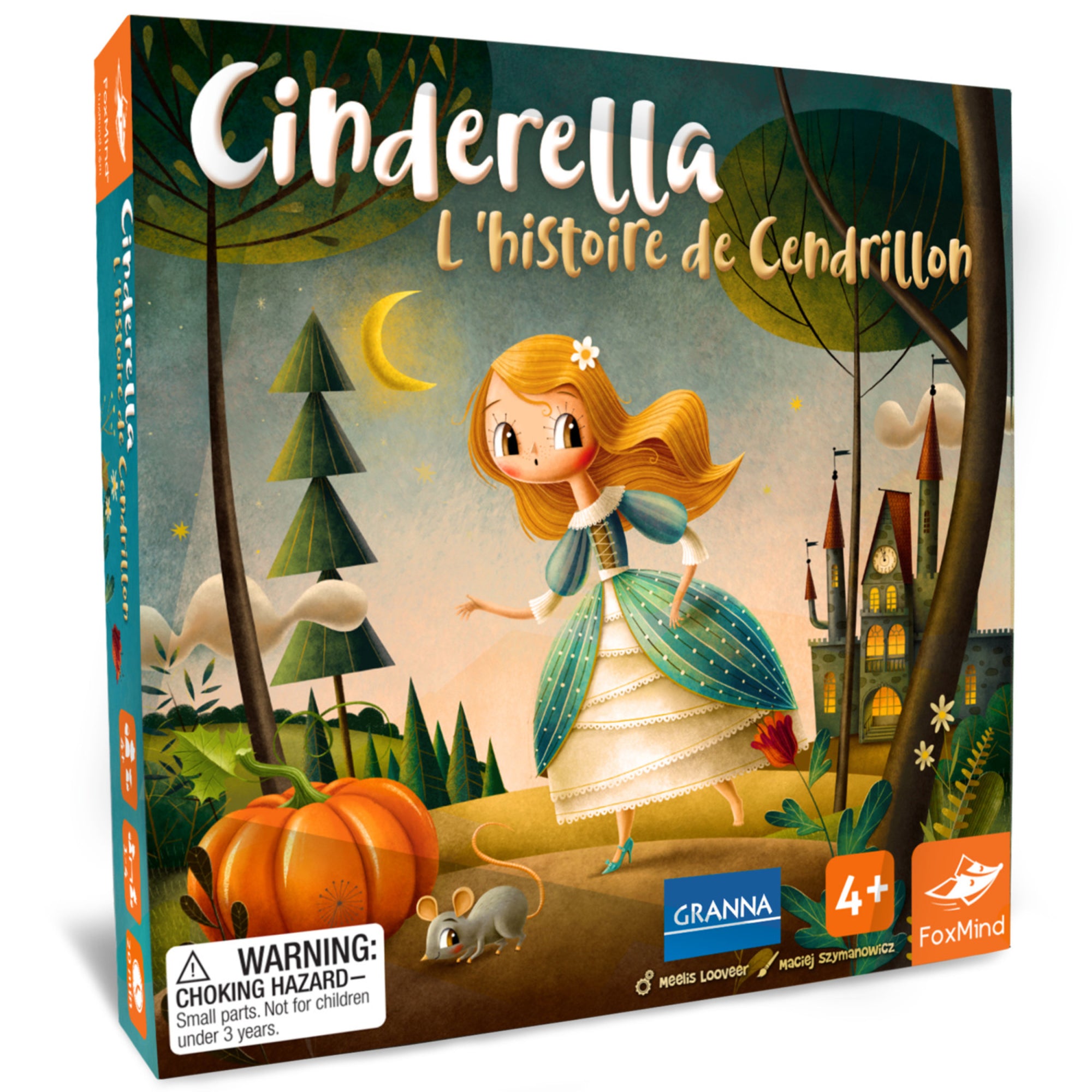 FoxMind Cinderella Memory Board Game - Cooperative Fairy Tale Adventure for Kids & Family Game Night - Perfect for Birthday Parties & Indoor Activities