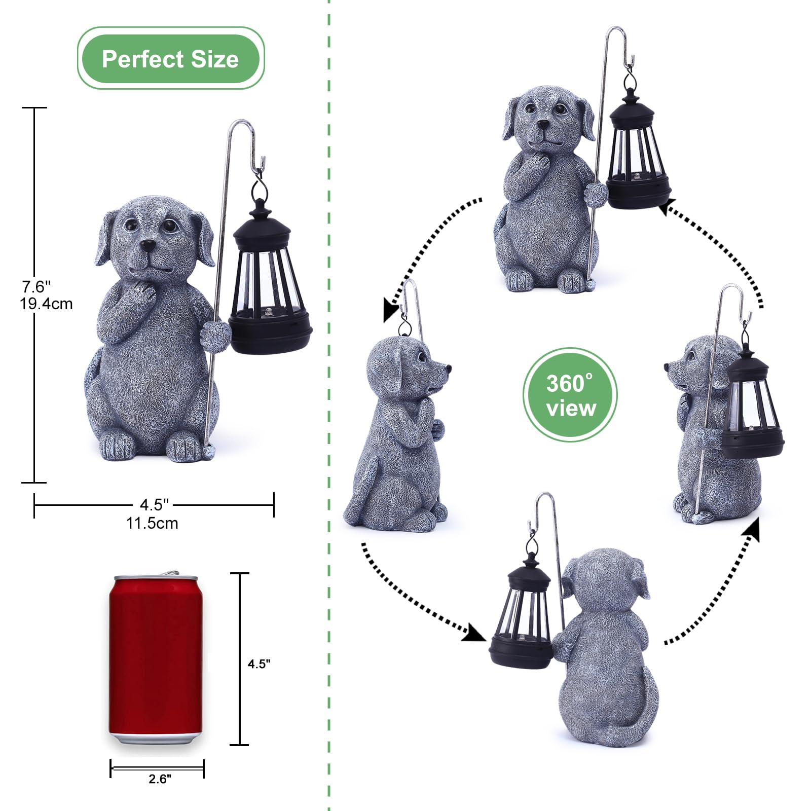 Solar Powered Garden Decor Statues - Outdoor Patio Balcony Yard Lawn Ornaments - Unique Christmas Birthday Gifts for Women, Mom, Grandma, Wife & Sister - Perfect for Garden Decorations, Home Landscaping & Holiday Gift Giving