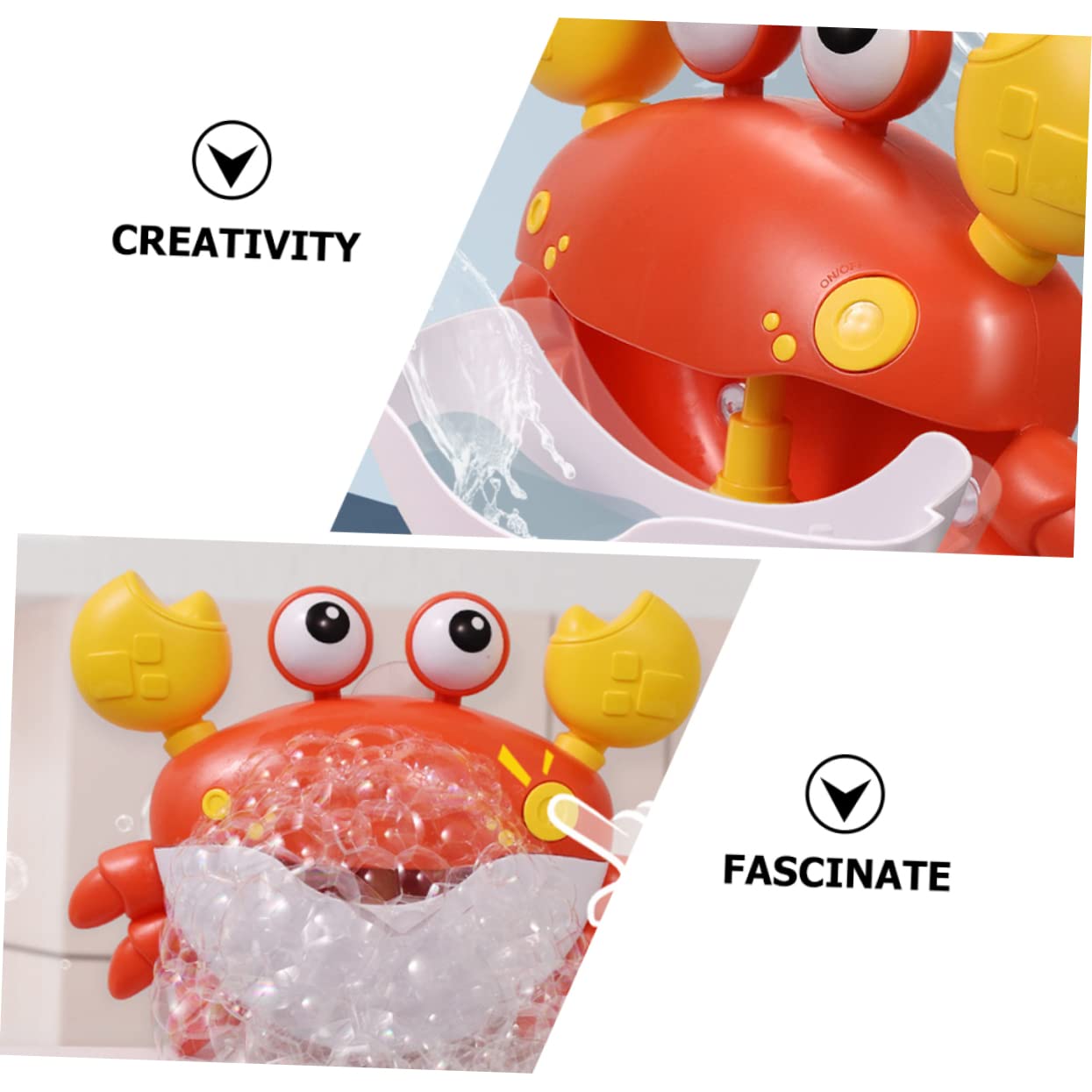 VICASKY 5-Piece Bubble Bath Toy Set - Automatic Bubble Machine for Kids, Fun Bathtub Bubble Maker with Red Plastic Design - Perfect for Toddler Bath Time & Sensory Play