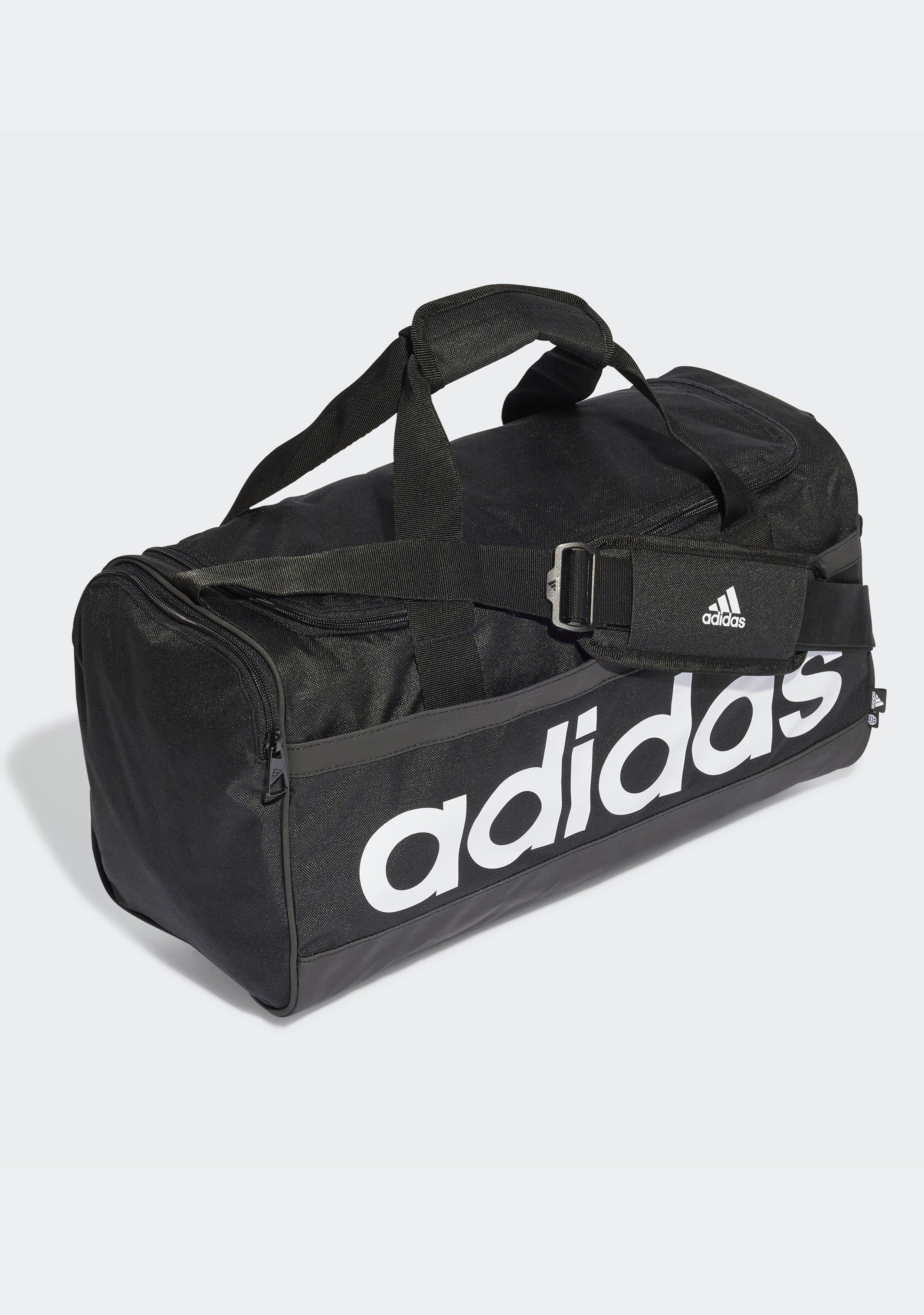 Adidas Essentials Linear Duffel Bag Medium 39L - Water-Resistant Gym Bag for Men & Women - Perfect for Travel, Workout, Sports & Weekend Getaways