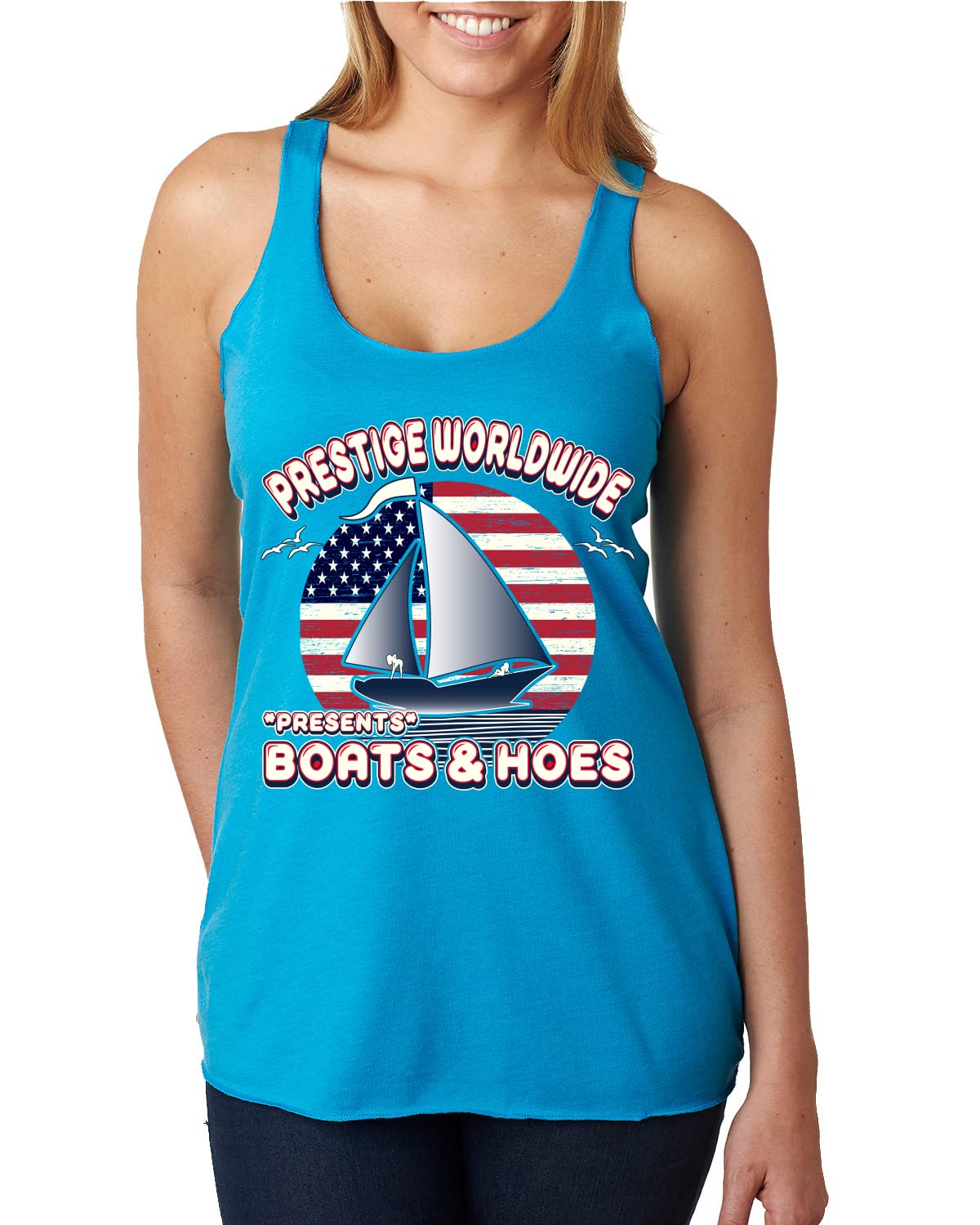 Funny Catalina Wine Mixer Island Pop Culture Tri-Blend Racerback Tank Top - Soft & Comfortable Women's Graphic Tee for Beach, Summer & Casual Wear