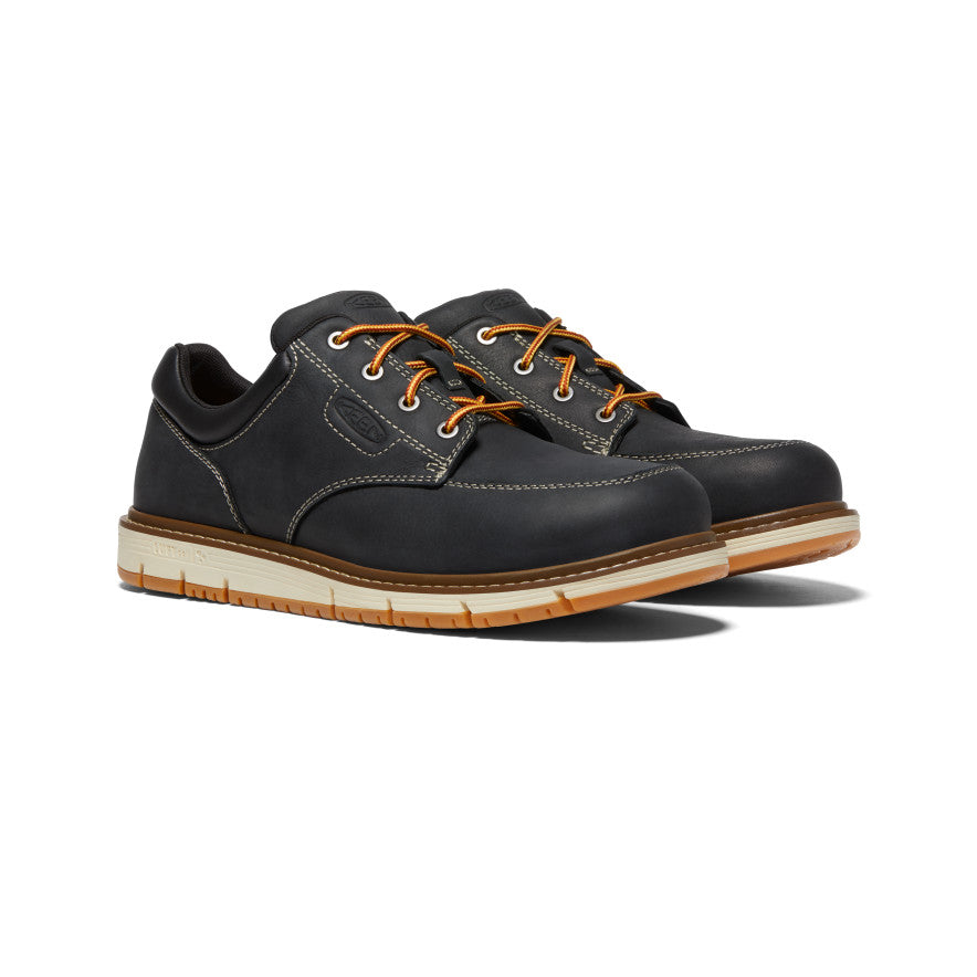 Men's San Jose Oxford Shoes with Aluminum Toe - Black & Off White | Comfortable & Durable Work Shoes for Construction & Industrial Safety