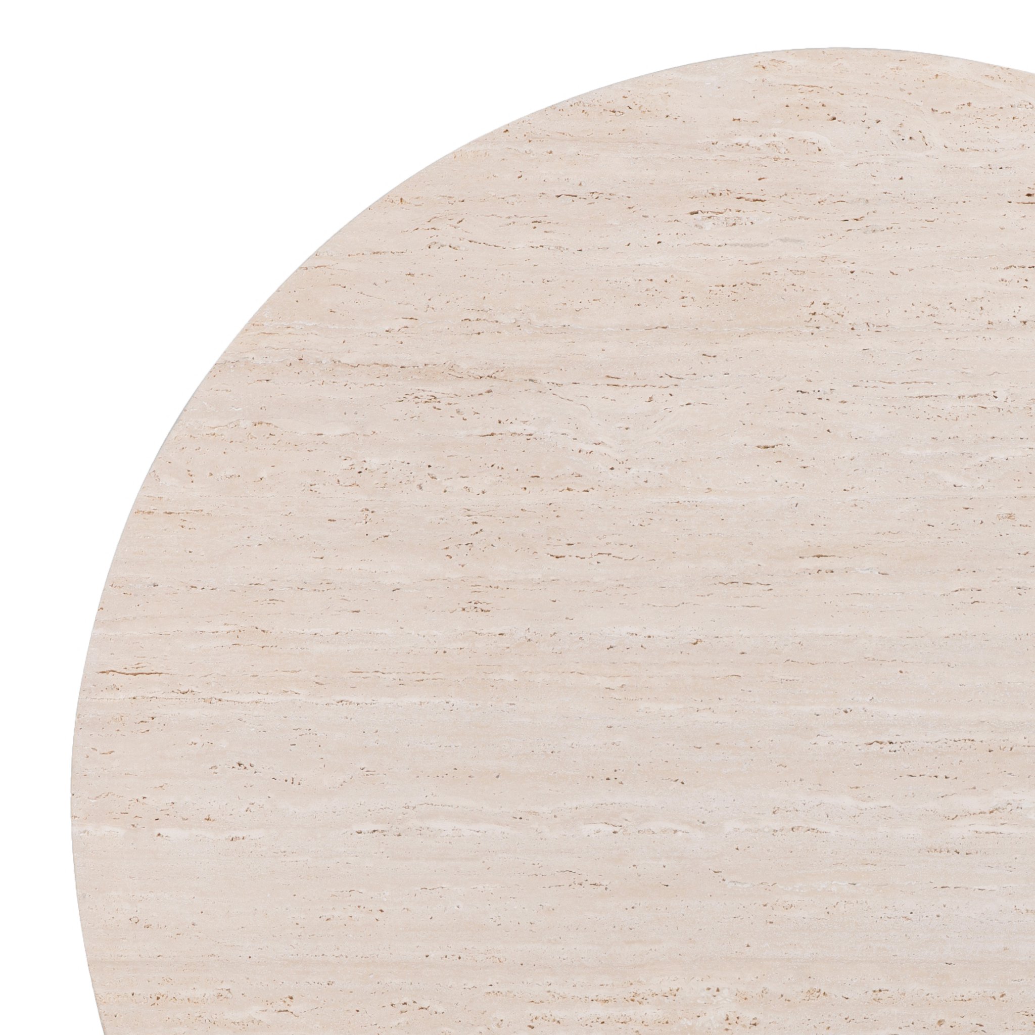 Victoria Teak Round Stone Coffee Table - Modern Outdoor Patio Furniture for Garden, Poolside & Backyard Decor