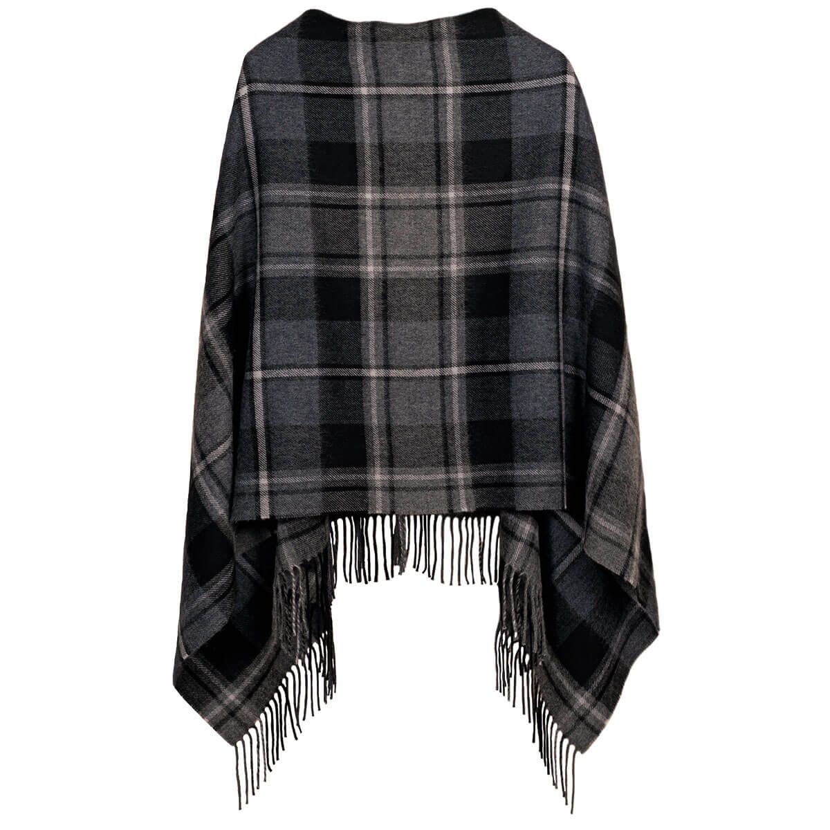 Georgia MacRae Women's Hunting Grey Lambswool Poncho - Warm & Stylish Outerwear for Outdoor Adventures, Camping, and Casual Wear
