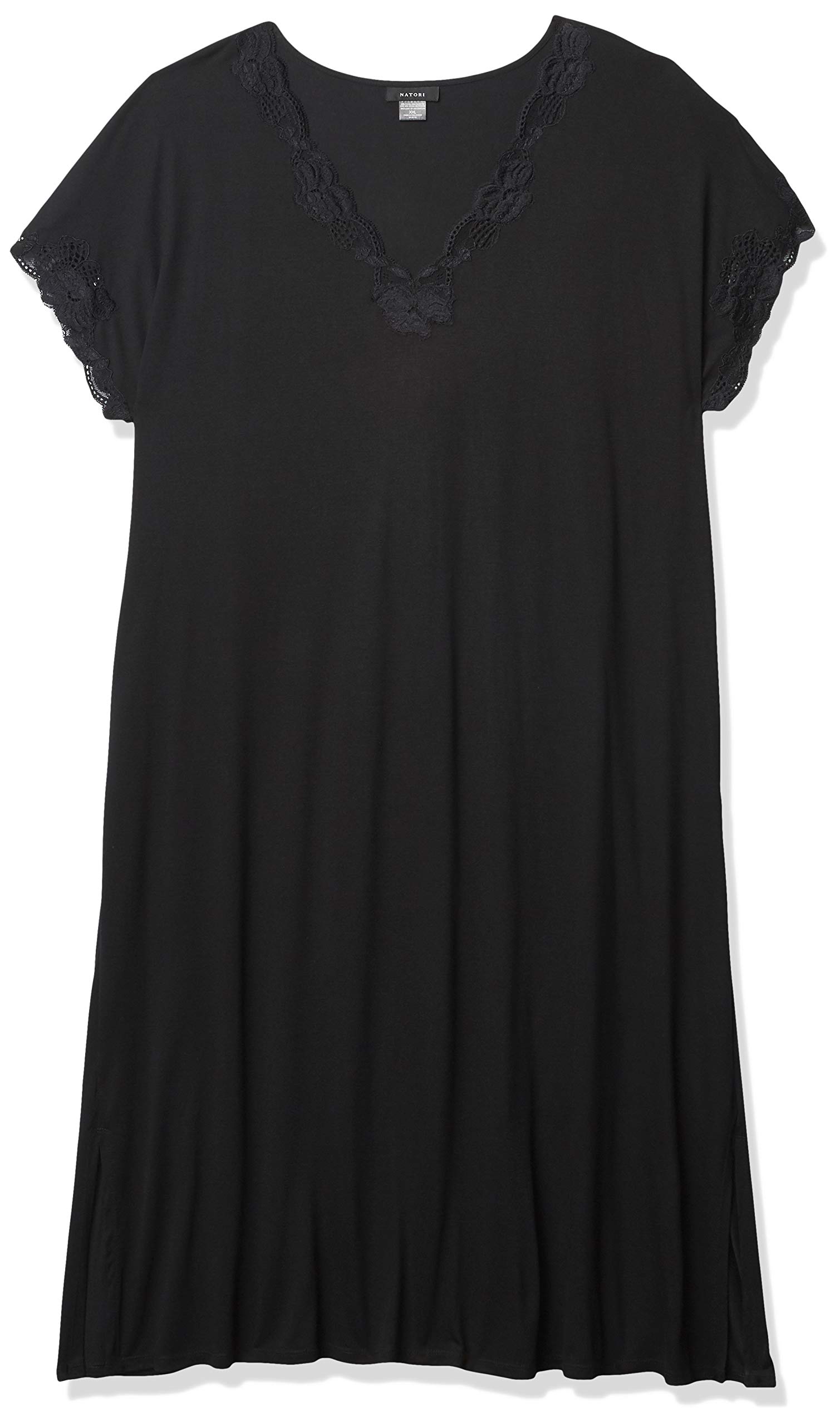 Natori Women's Zen Floral Covered Nightgown - Soft Cotton Sleepwear for Women, Comfortable Night Dress with Floral Pattern - Perfect for Relaxing at Home, Lounging & Sleeping