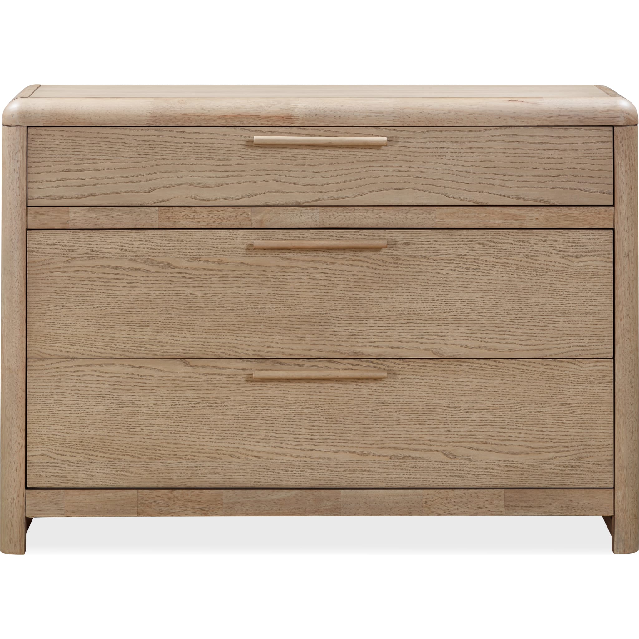 Furano 3-Drawer Ash Wood Bachelor Chest in Ginger Finish - Stylish Storage for Bedroom, Living Room, or Dorm Organization