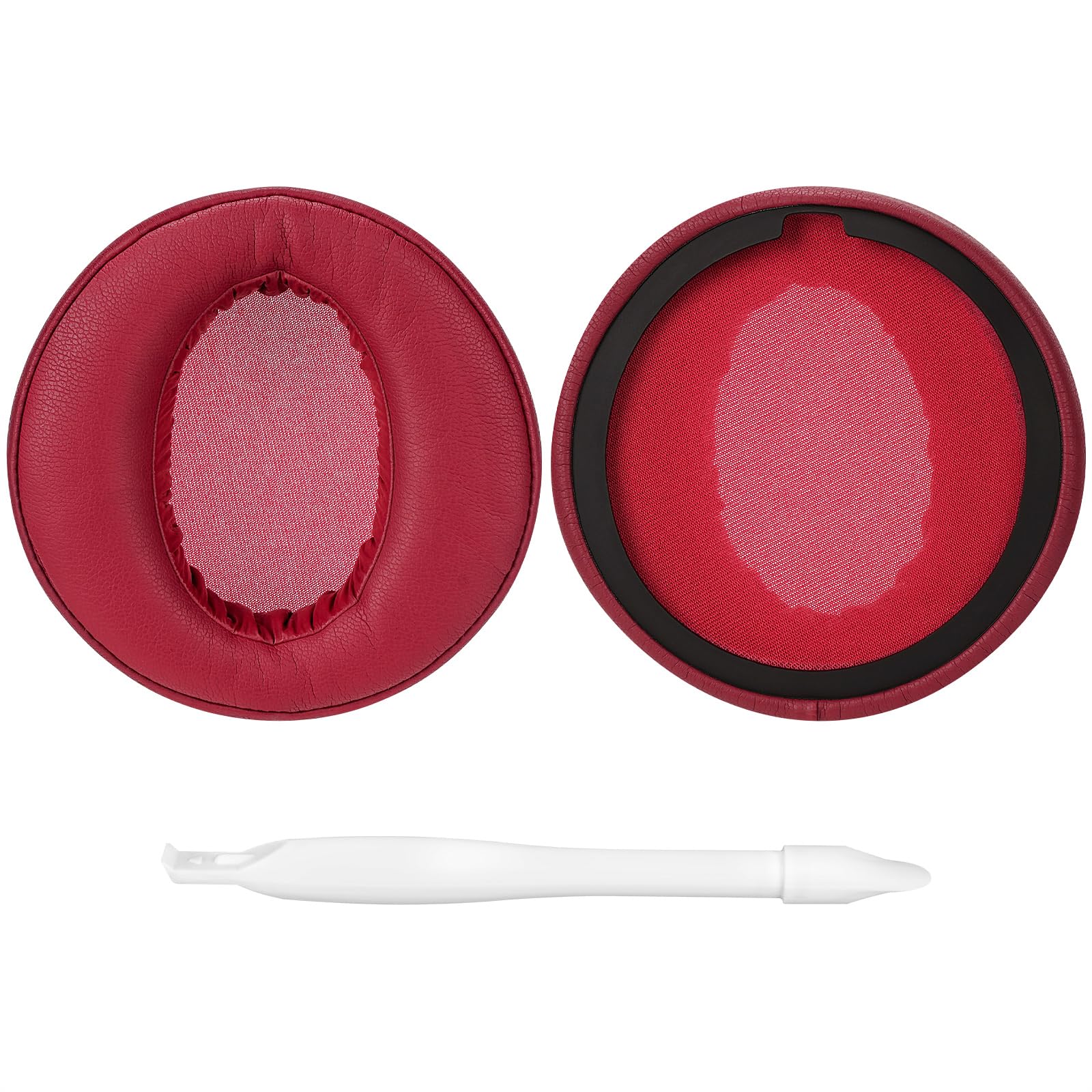 Geekria QuickFit Replacement Ear Pads for Sony MDR-XB950BT MDR-XB950B1 MDR-XB950/H Headphones - Premium Comfort Memory Foam Ear Cushions - Dark Red - Perfect for Gaming, Music & Travel