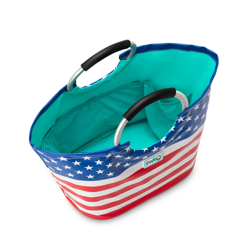 All American Loopi Tote Bag - Durable Canvas Shopping Bag for Women & Men - Perfect for Groceries, Beach, Work & Travel