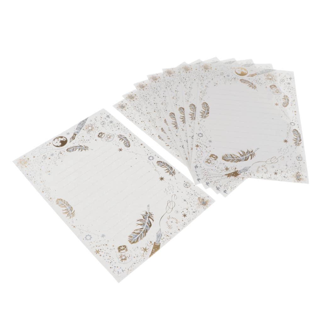 Vintage Lined Letter Writing Stationery Paper - White for Journaling, Calligraphy & Handwritten Notes