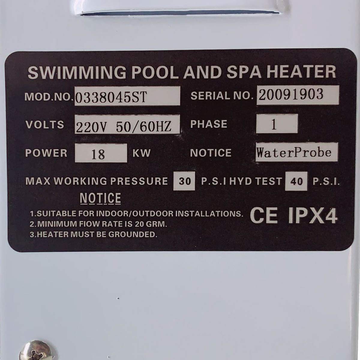 18KW Electric Pool Heater with Digital Thermostat - 110V/220V Above Ground & Inground Swimming Pool Water Heater for Spa, Hot Tubs - Fast Heating, Energy Efficient (Perfect for Backyard Pools, Family Gatherings & Relaxation)