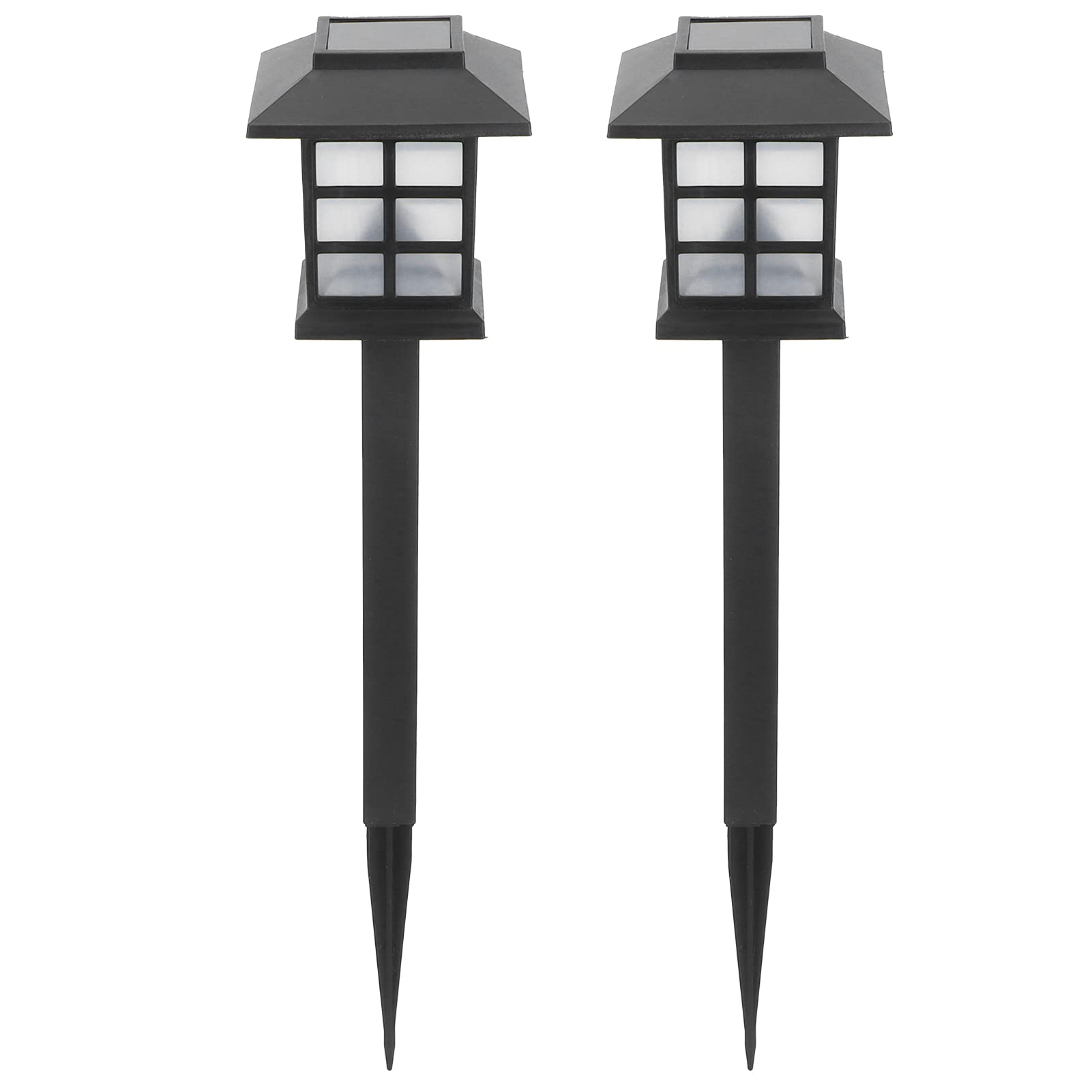 WNSC Solar Lights Outdoor Waterproof - 2 Pack Colorful LED Solar Pathway Lights for Yard, Garden, Patio, Lawn - Auto On/Off, Weather Resistant Landscape Lighting for Walkways & Driveways