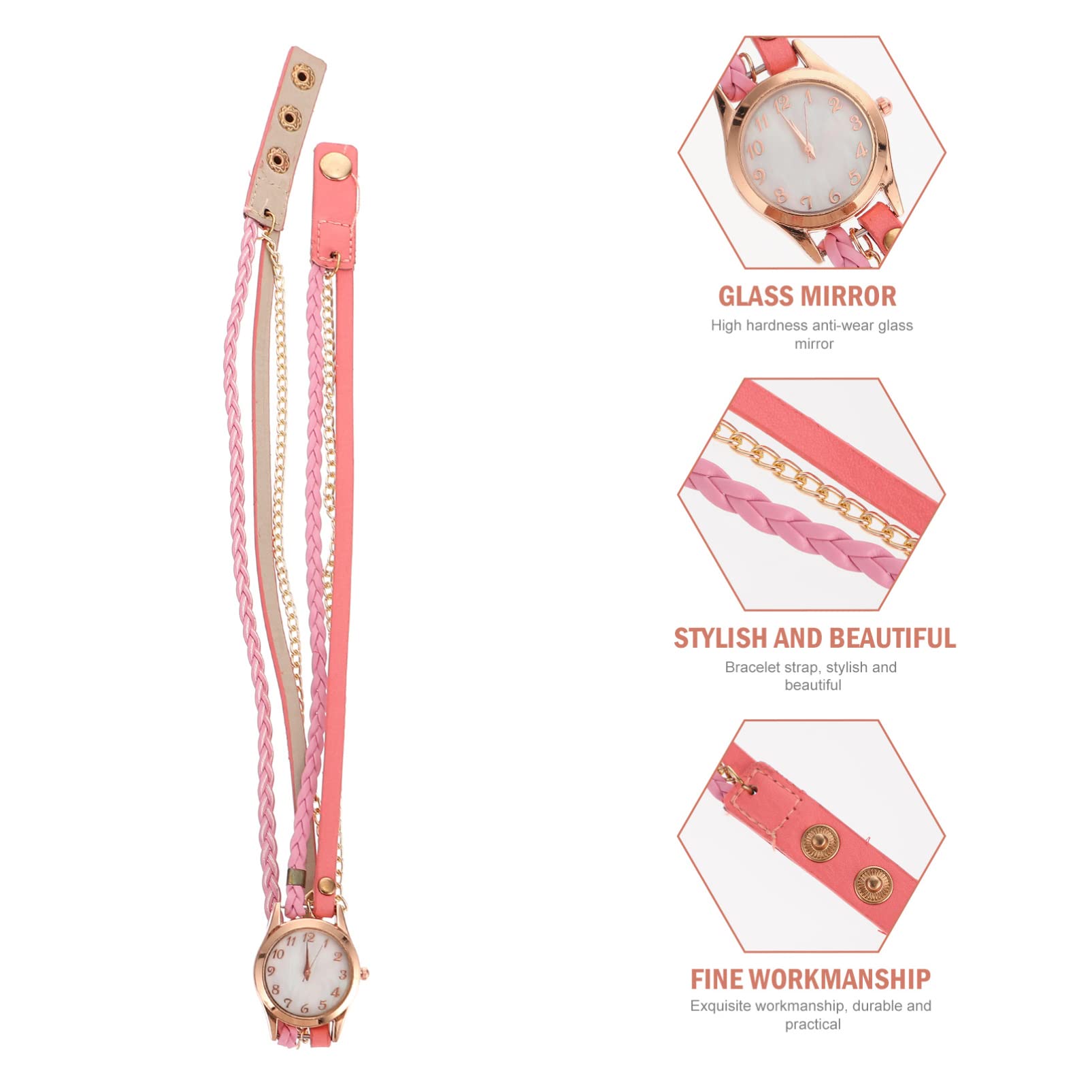 Ibasenice Elegant Women's Watch - Braided Chain Strap Wrist Wrap Watch for Women | Perfect for Casual, Office & Party Wear
