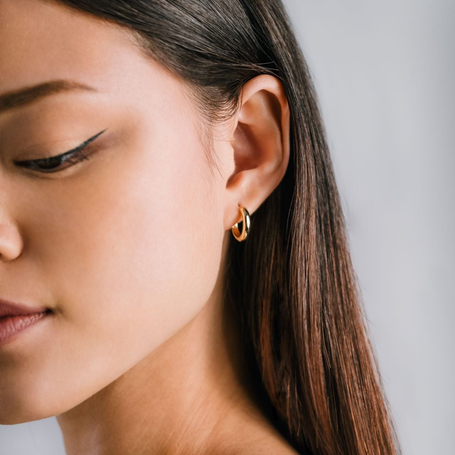 Bea Hoop Earrings for Women - 14K Gold Plated Stainless Steel Dangle Hoops - Trendy Fashion Jewelry for Everyday Wear, Parties & Special Occasions