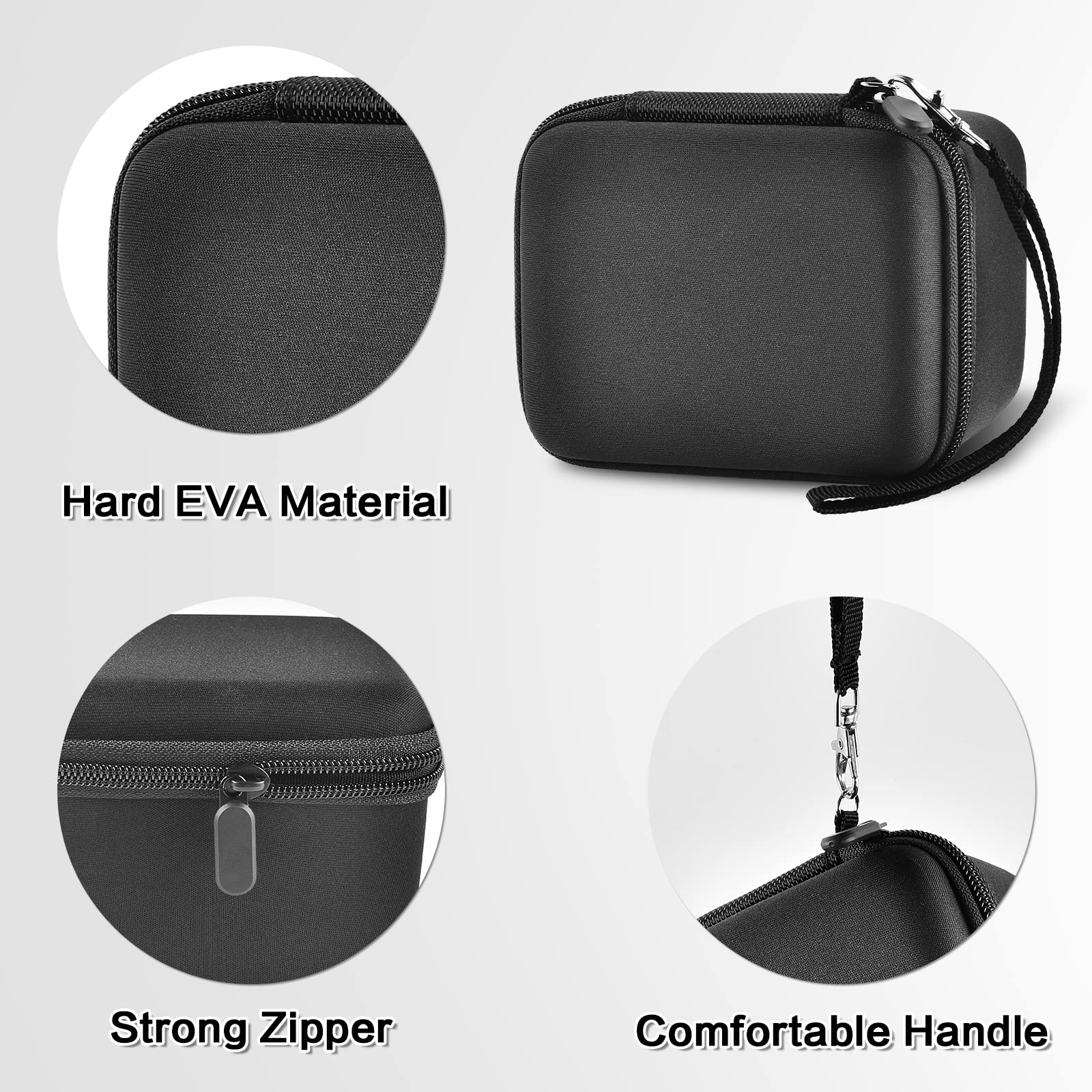 Durable Vlogging Camera Case Compatible with Duluvulu, TEBNGIHNM, zheozeig & Oiadek 4K Digital Cameras - Protective Storage Box for YouTube Vloggers (Fits Lens, Cables & Accessories) - Perfect for Travel, Outdoor Shooting & Content Creation