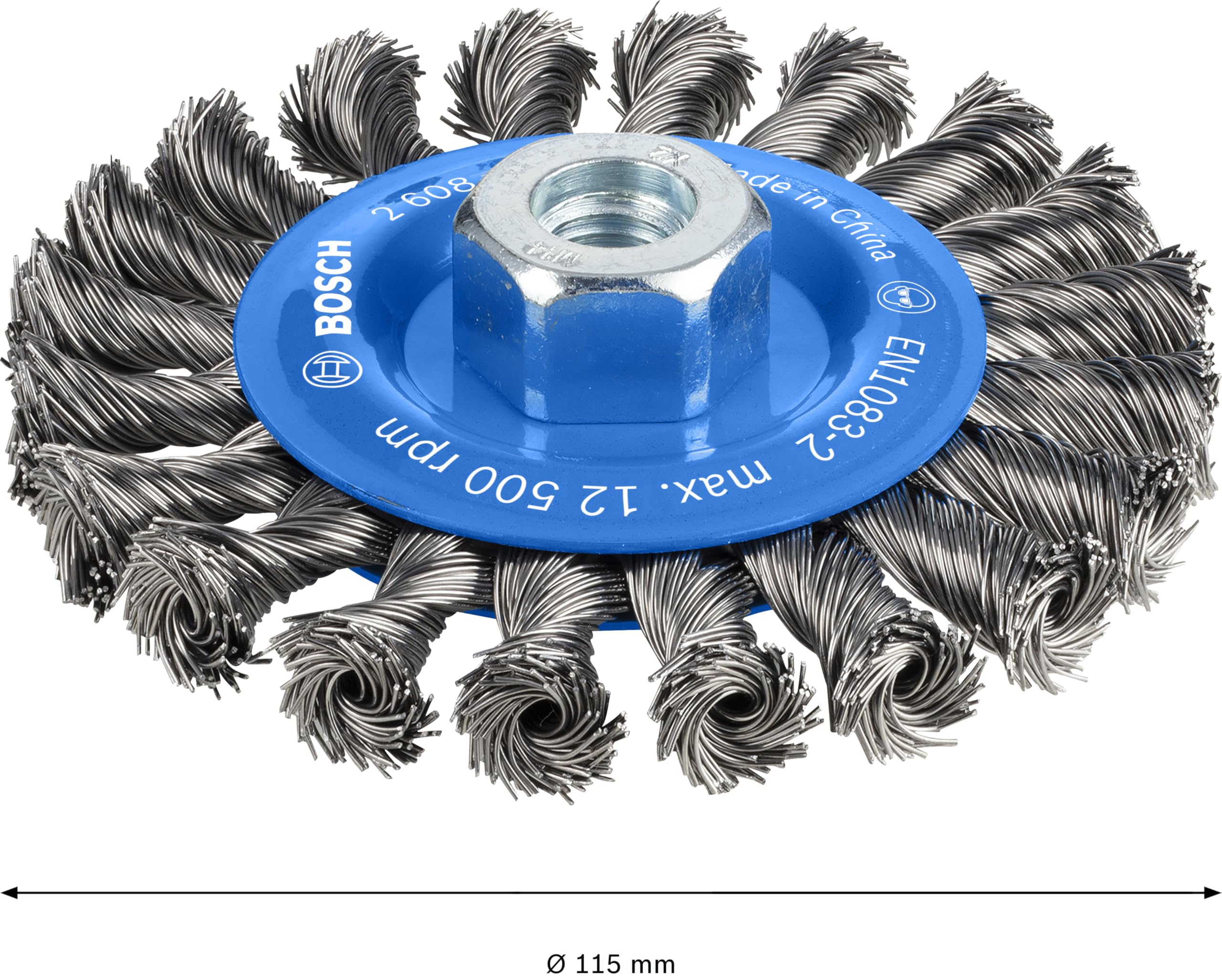 Bosch Professional 2608622059 Wire Wheel - Heavy Duty Steel Brush for Metal Cleaning & Rust Removal | Perfect for Grinding, Polishing & Surface Prep in Workshops & DIY Projects