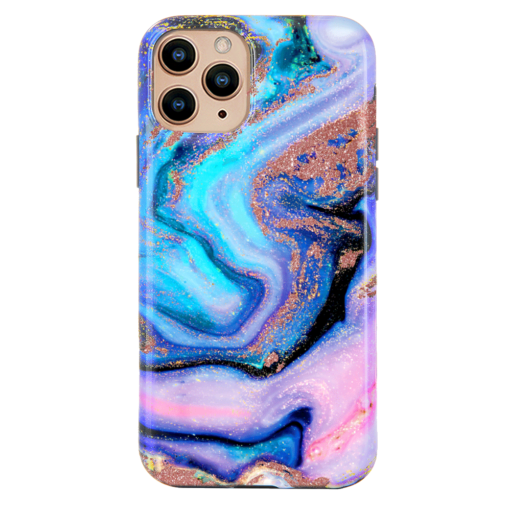 Sparkly Galaxy Glitter iPhone Case - Protective & Stylish Cover for iPhone 13/14/15 - Perfect for Parties, Night Out & Everyday Use