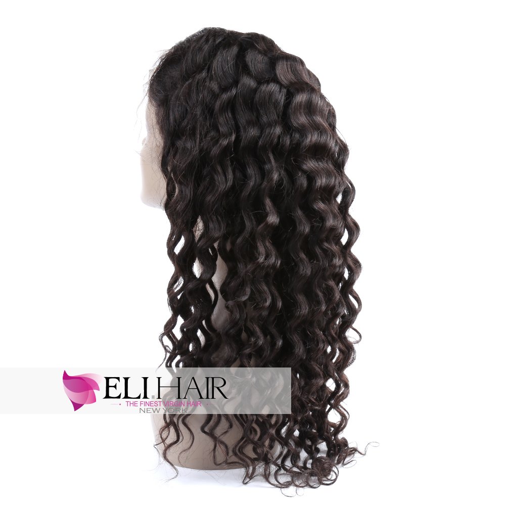 Natural Color Deep Wave Wigs 150% Density Brazilian Virgin Human Hair Lace Front Wigs for Women - 12 Inch | Perfect for Daily Wear, Parties & Special Occasions
