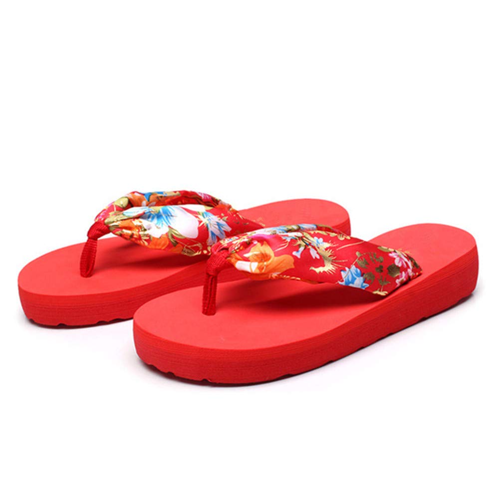 Dayiss Women's Floral Flip Flop Sandals - Beach Pool Slippers with Flower Design for Summer Outdoor Relaxation