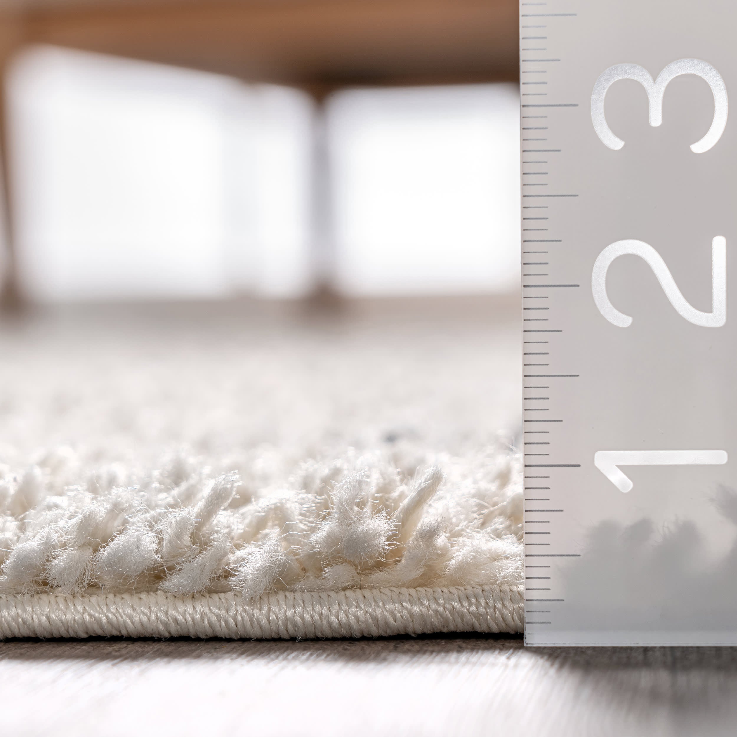 Abstract Tasseled Rug in Off White - Bohemian Chic Home Decor for Living Room, Bedroom or Nursery