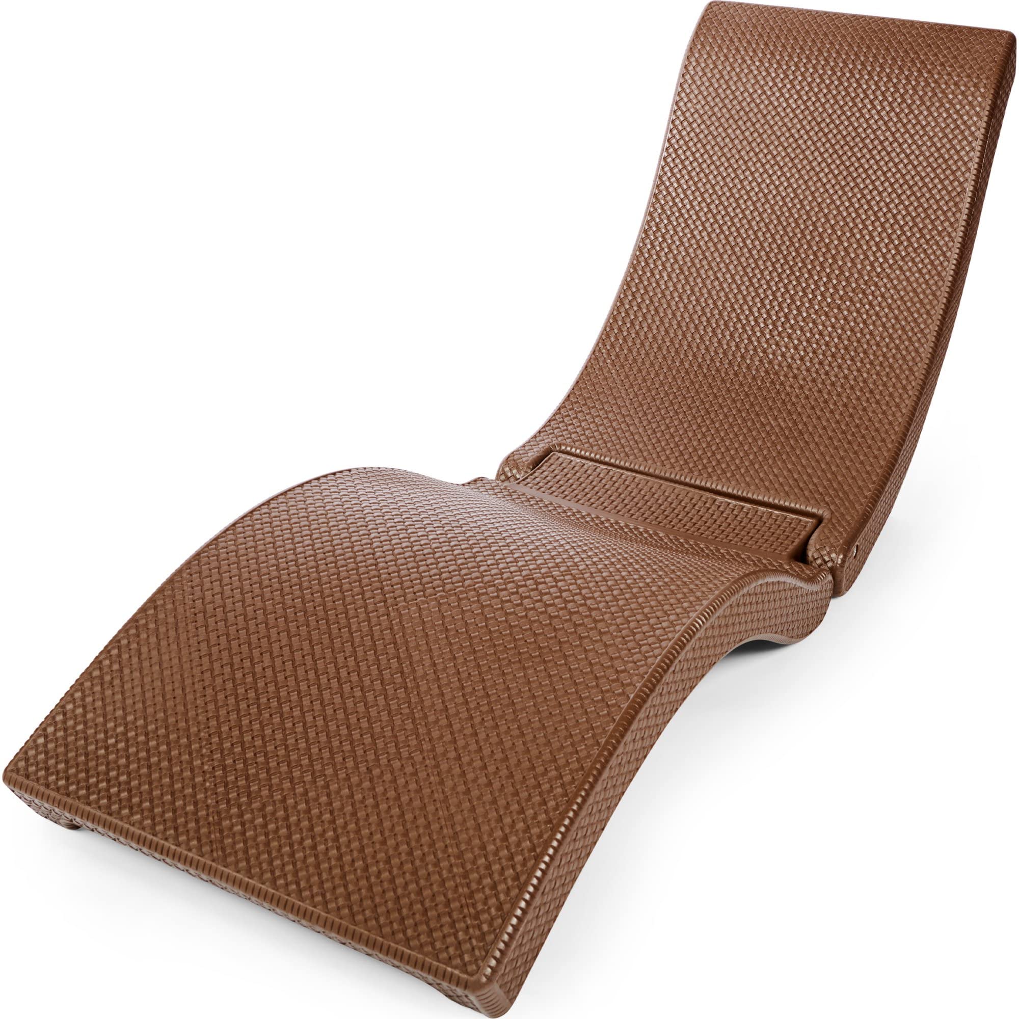 Robelle Premium Outdoor Chaise Lounge Chair - Waterproof, Durable & Comfortable Poolside Patio Furniture for Relaxing by the Pool, Beach or Backyard (Chocolate Brown)
