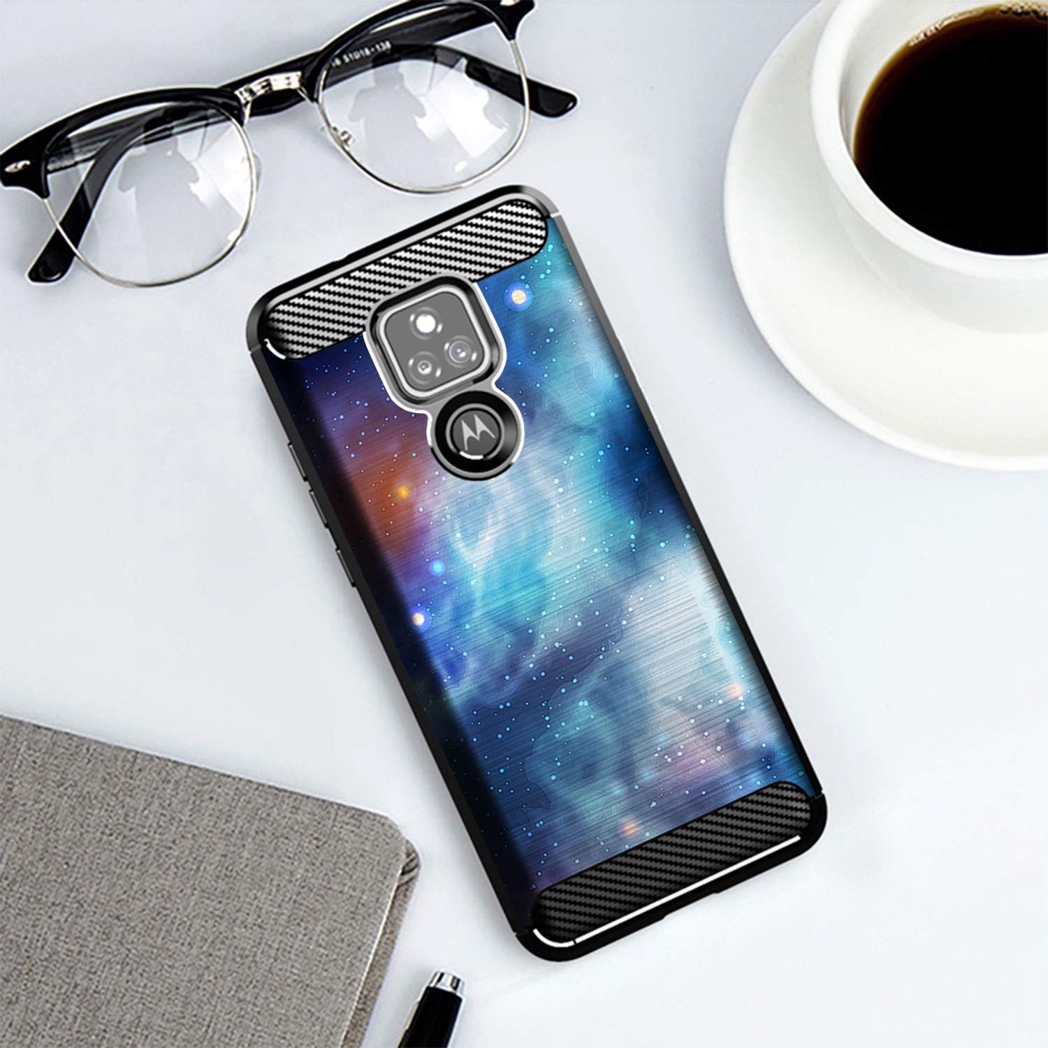 **Motorola Moto G Play (2021) Case - Slim TPU Protective Cover with Scratch Resistance & Blue Galaxy Design | Perfect Fit for Everyday Use, Travel & Outdoor Activities**